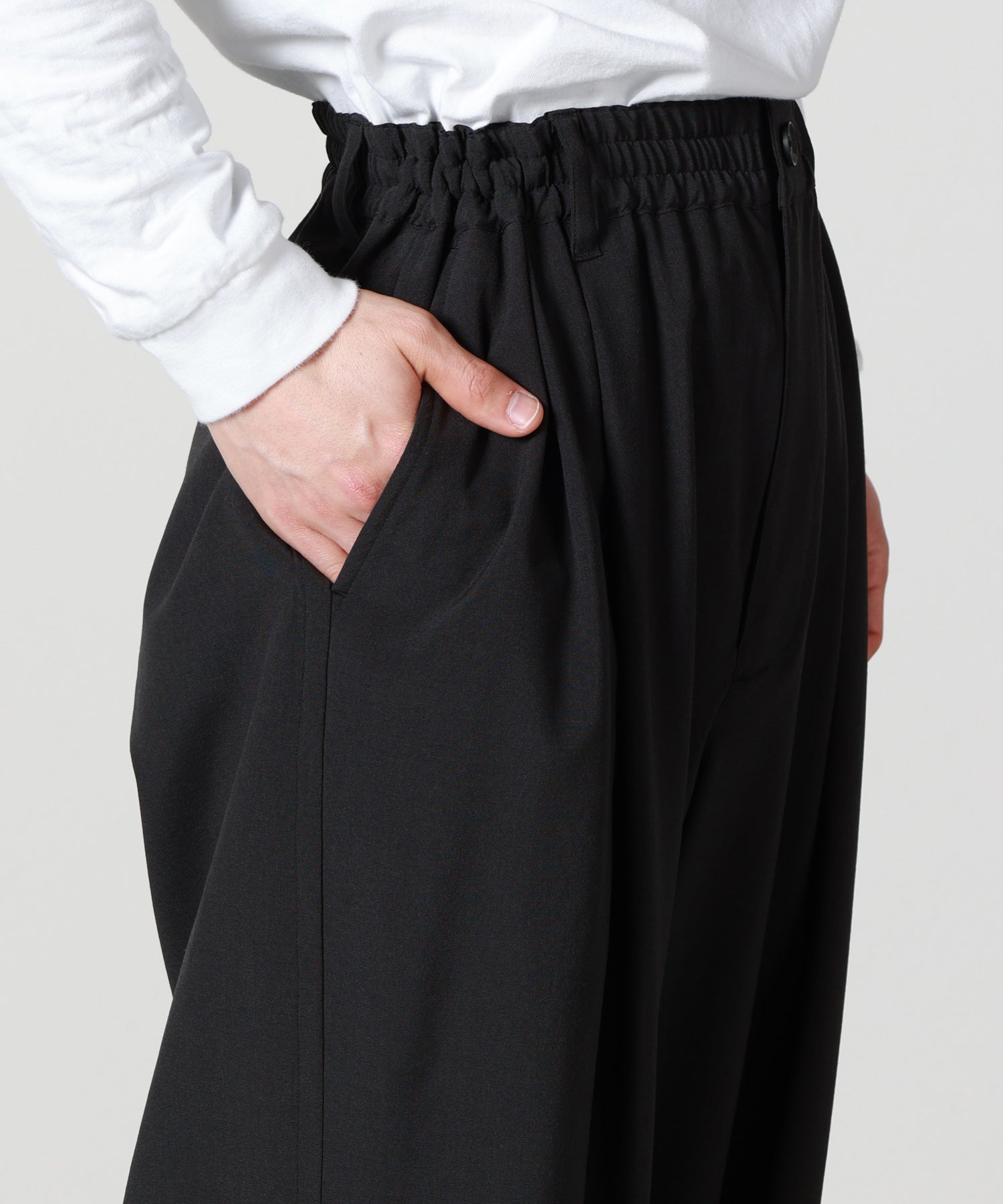 YOKE(ヨーク)】 Wool Washer Tropical 2pleated Easy Trousers