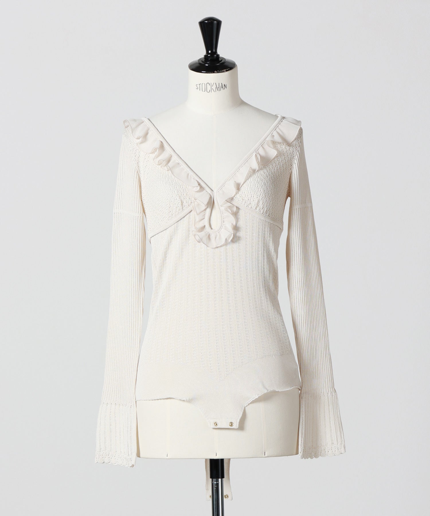 下着・アンダーウェア fetico STRETCH JERSEY CUT-OUT BODYSUIT FETICO(フェティコ)】 LACE KNIT CUT OUT BODYSUIT｜PARIGOT ONLINE