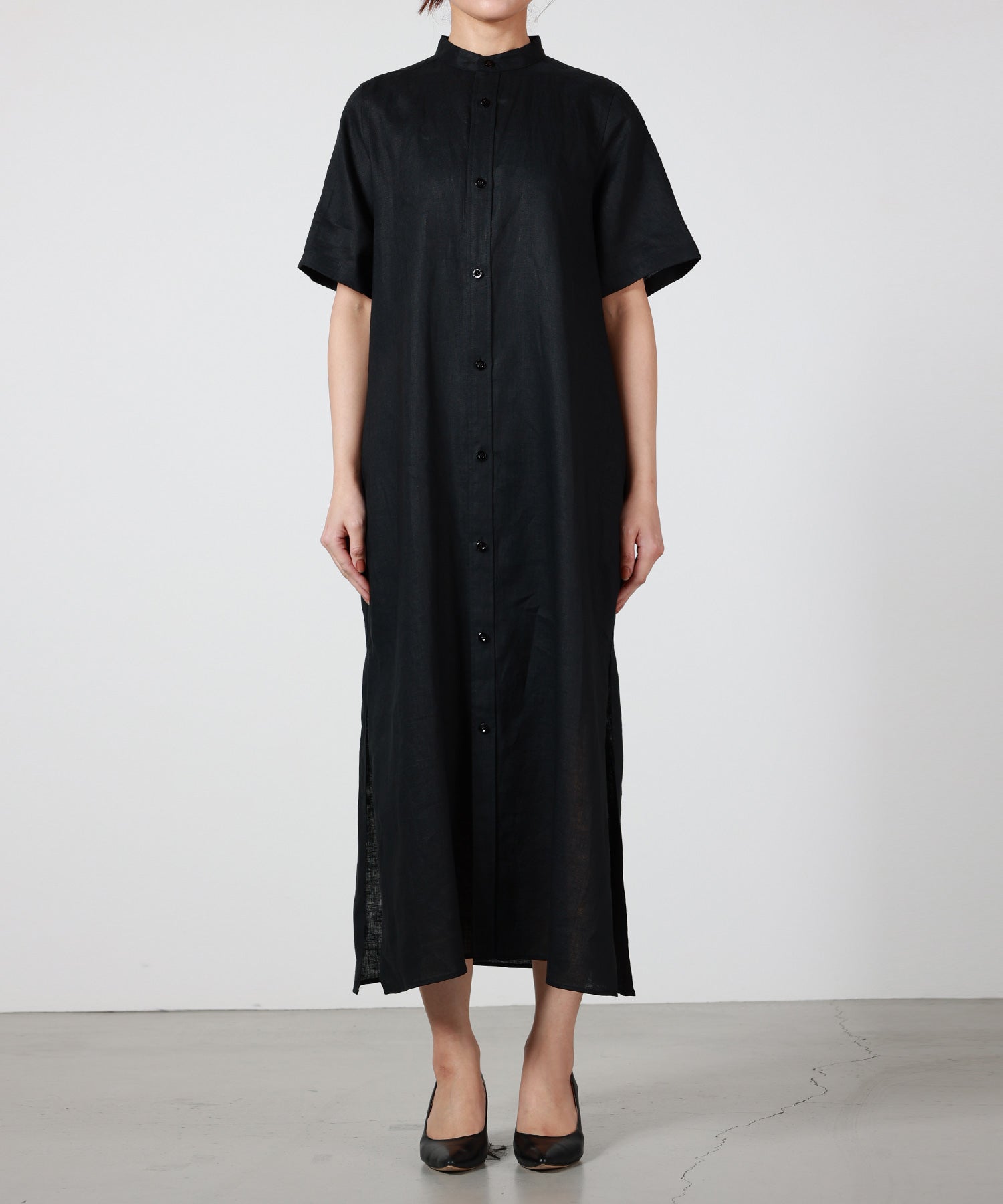 HYKE(ハイク)】 LINEN MAXI SHIRT DRESS｜PARIGOT ONLINE（パリゴ