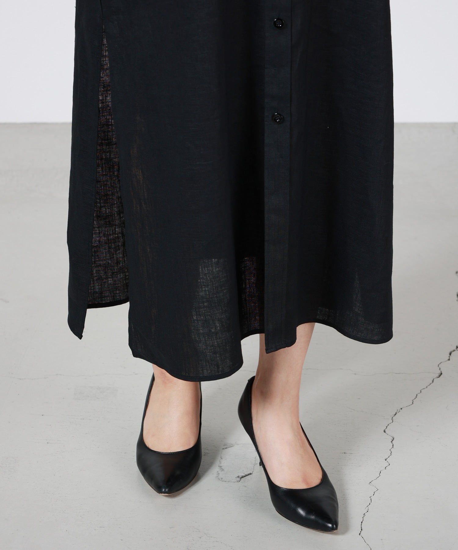 HYKE(ハイク)】 LINEN MAXI SHIRT DRESS｜PARIGOT ONLINE（パリゴ