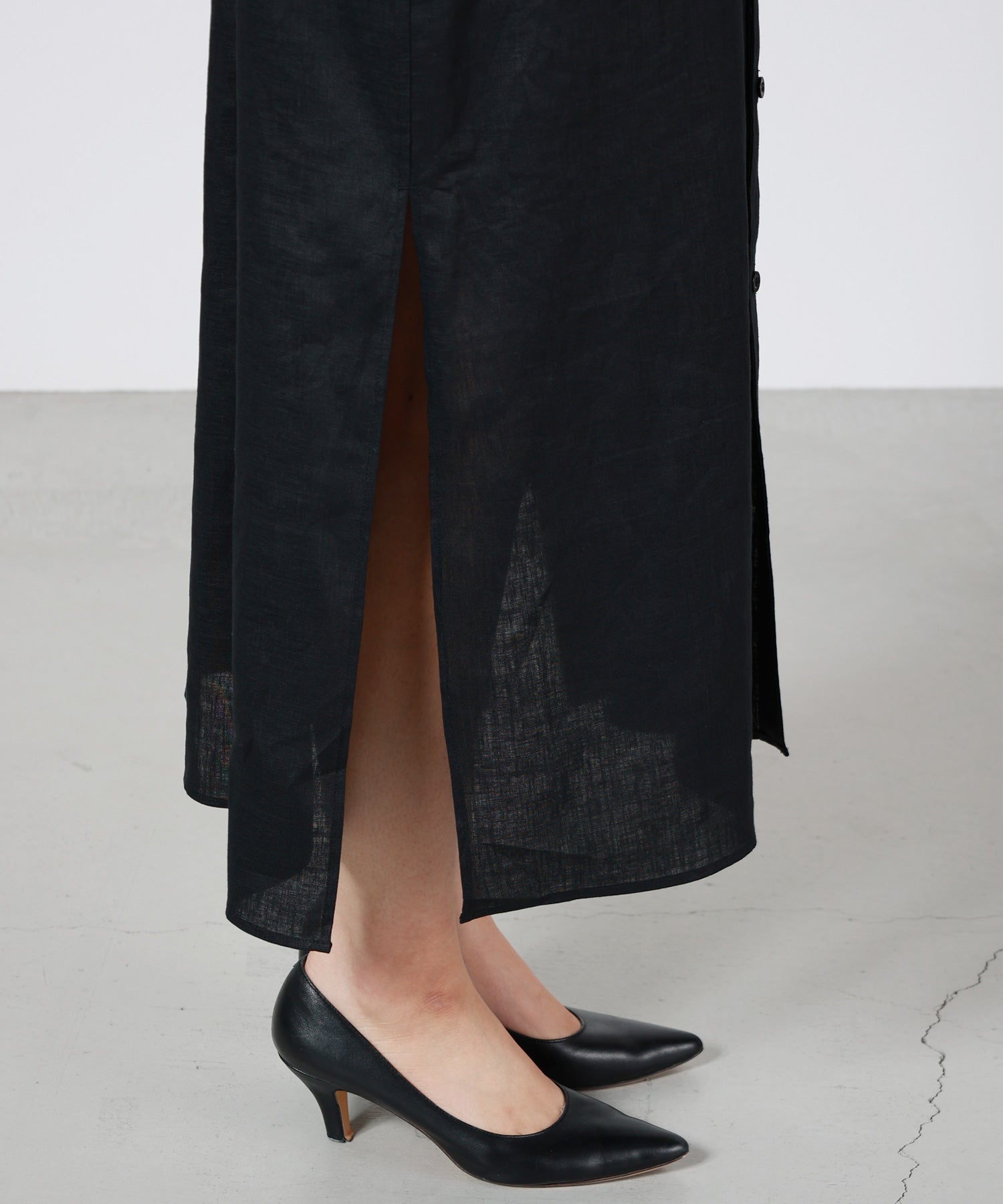 HYKE(ハイク)】 LINEN MAXI SHIRT DRESS｜PARIGOT ONLINE（パリゴ