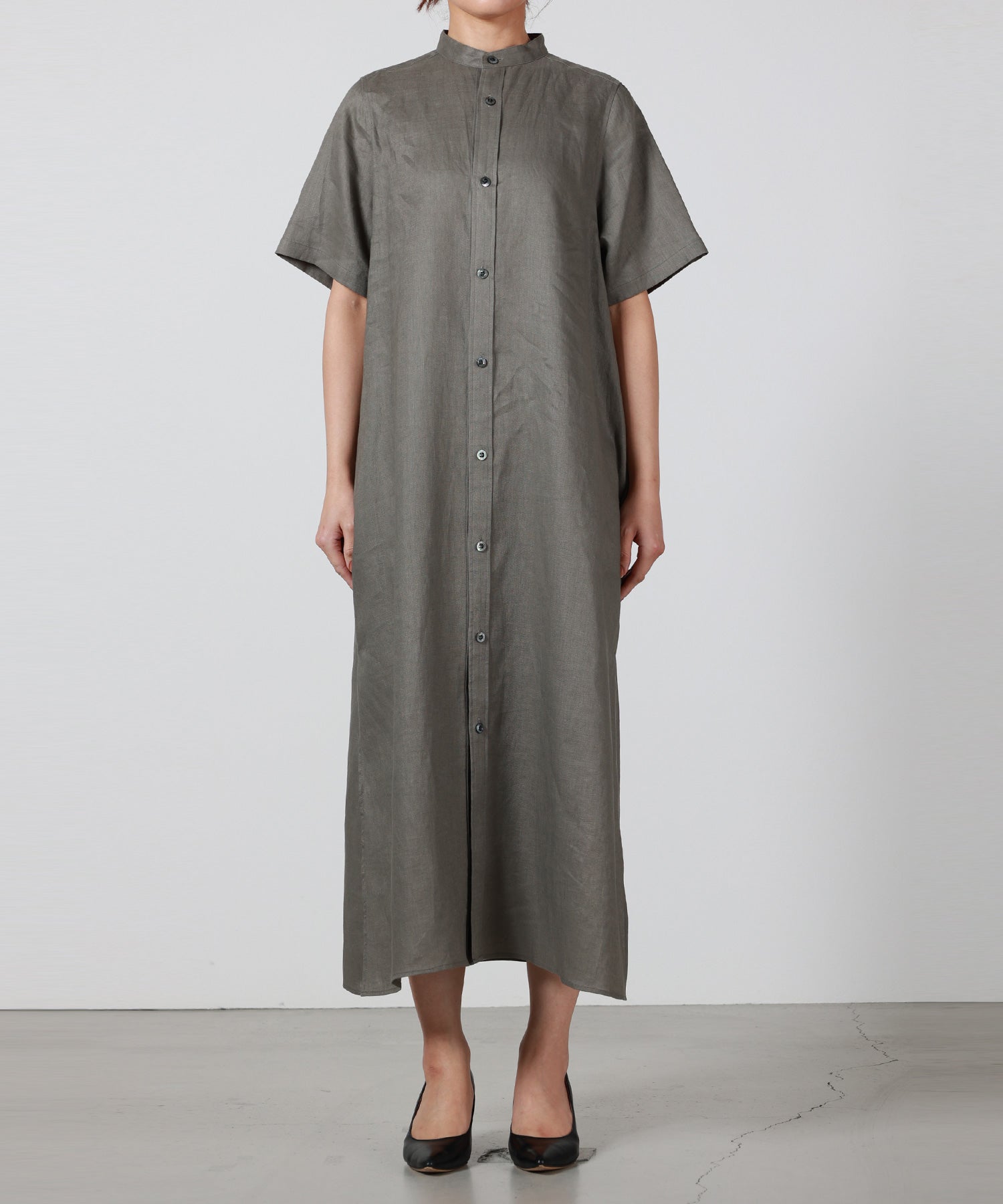 HYKE(ハイク)】 LINEN MAXI SHIRT DRESS｜PARIGOT ONLINE（パリゴ