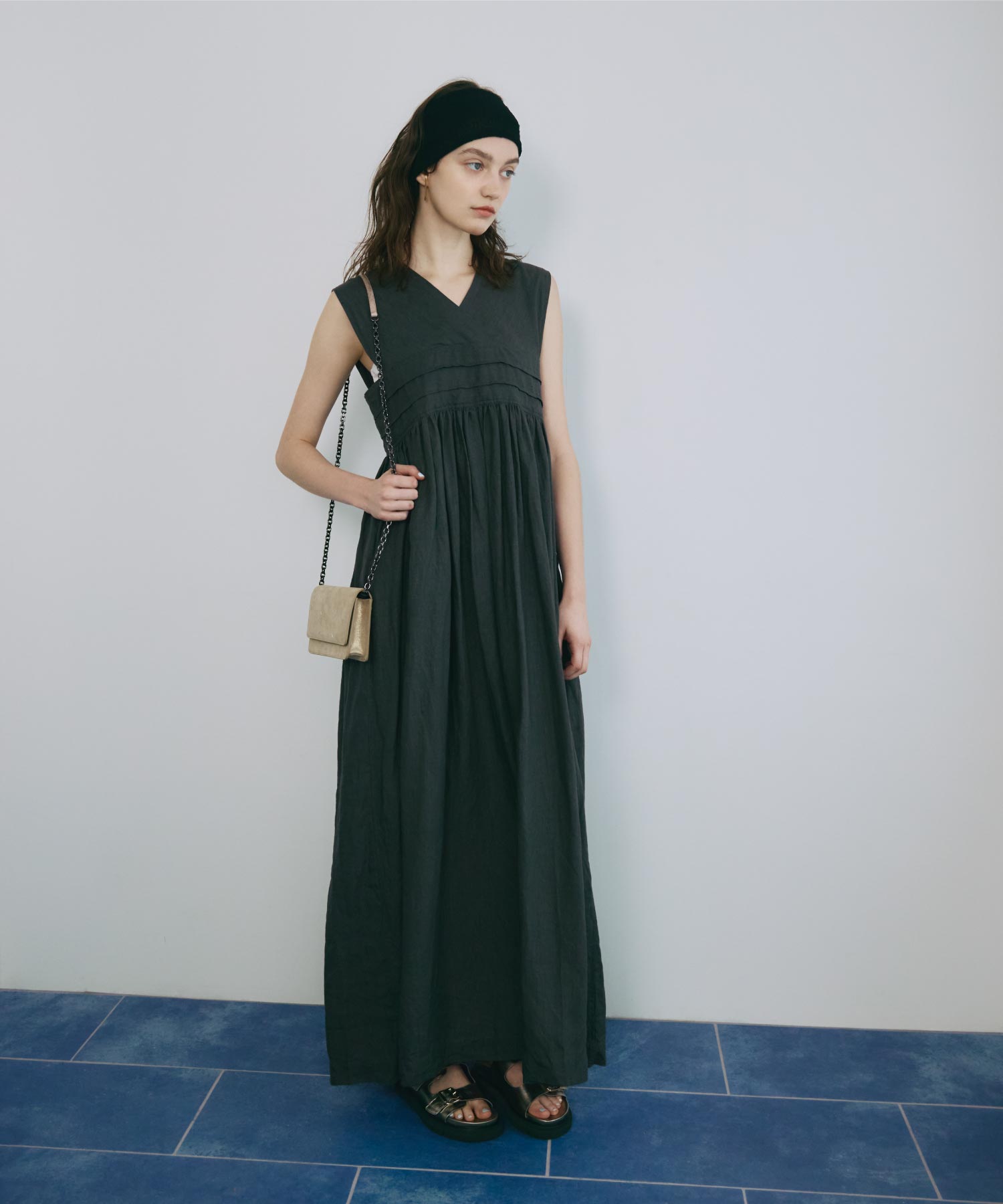 HYKE(ハイク)】 LINEN MAXI DRESS｜PARIGOT ONLINE（パリゴオンライン）