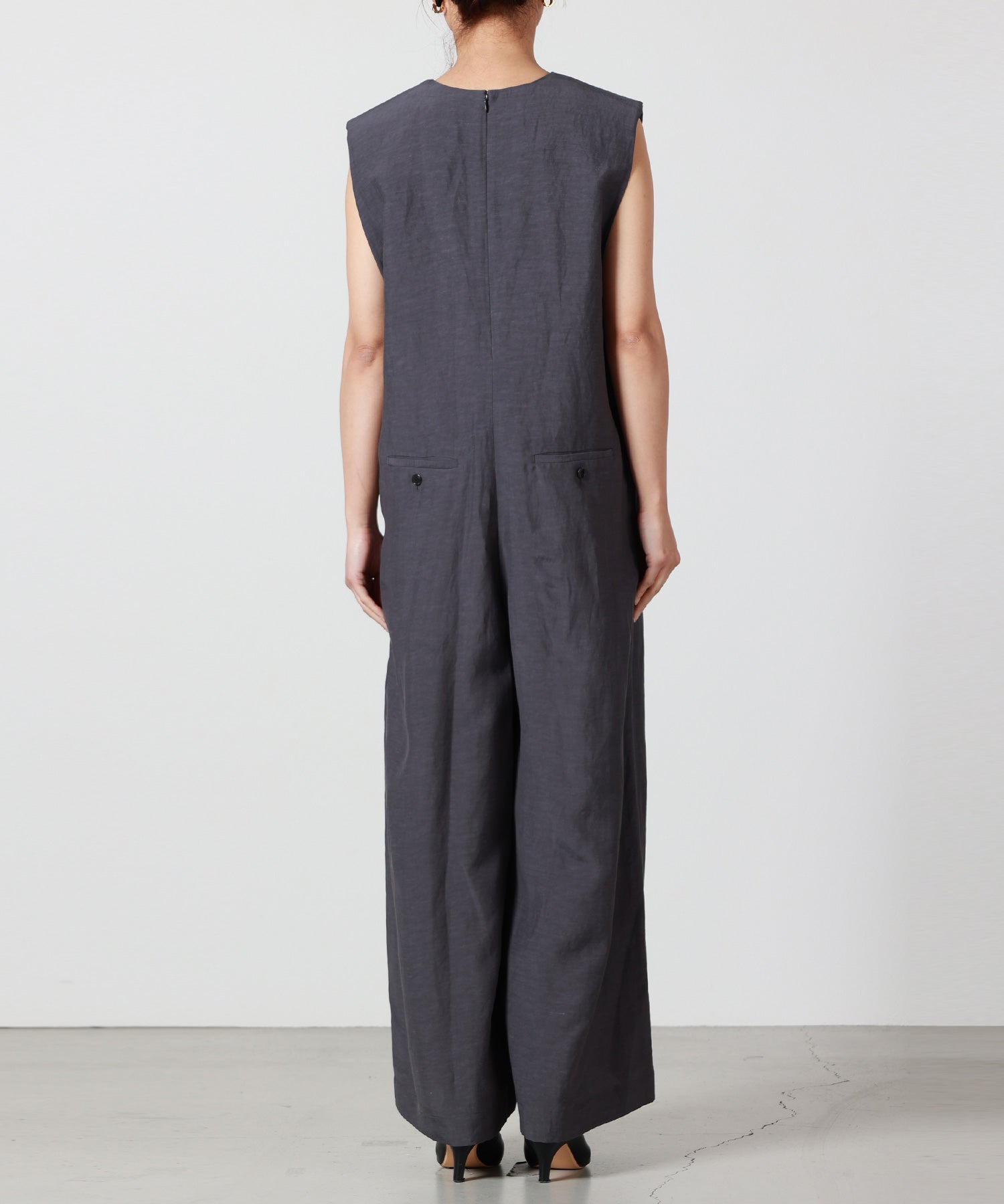 SACRA オールインワン　グレー　出品5/17まで SACRA(サクラ)】 RAYON LINEN TUMBLE ALL-IN-ONE｜PARIGOT ONLINE