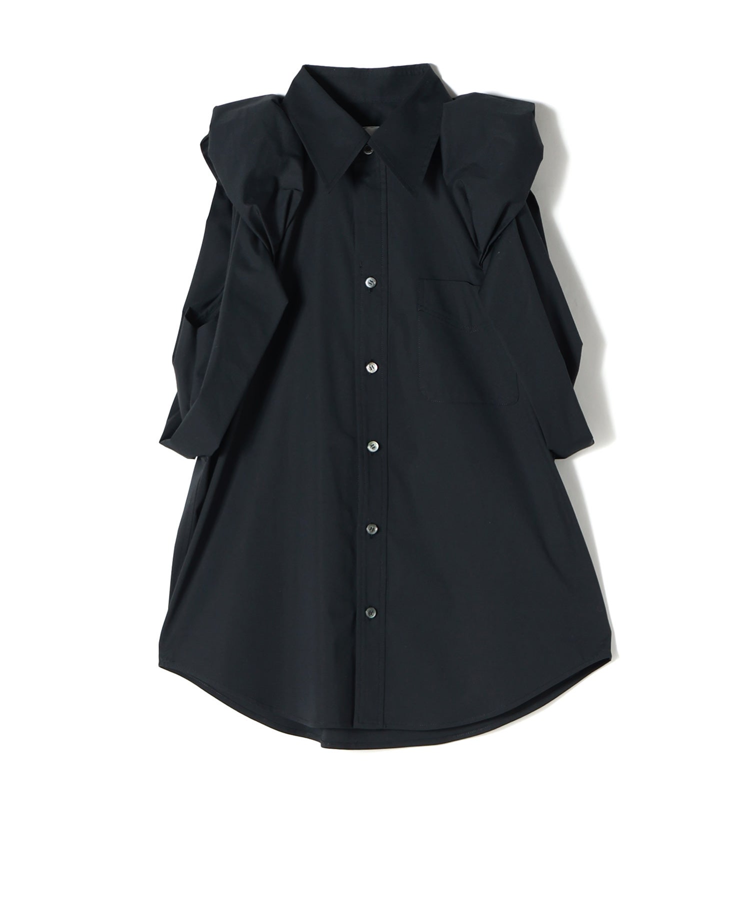 【美品】  TOGA PULLA / トーガプルラ | polyester wool twill blouse ブラウス | 36 | ブラック/ホワイト | レディース TOGA PULLA（トーガ プルラ） シャツ ブラウス 【TOGA PULLA
