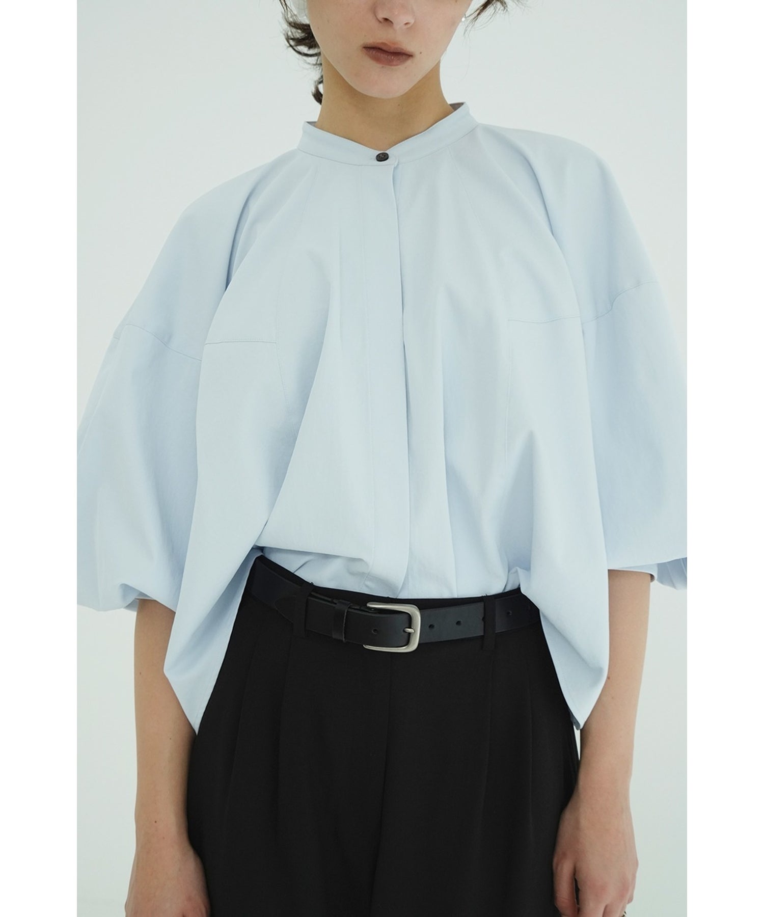 CLANE(クラネ)】 VOLUME SLEEVE STAND NECK SHIRTS｜PARIGOT ONLINE