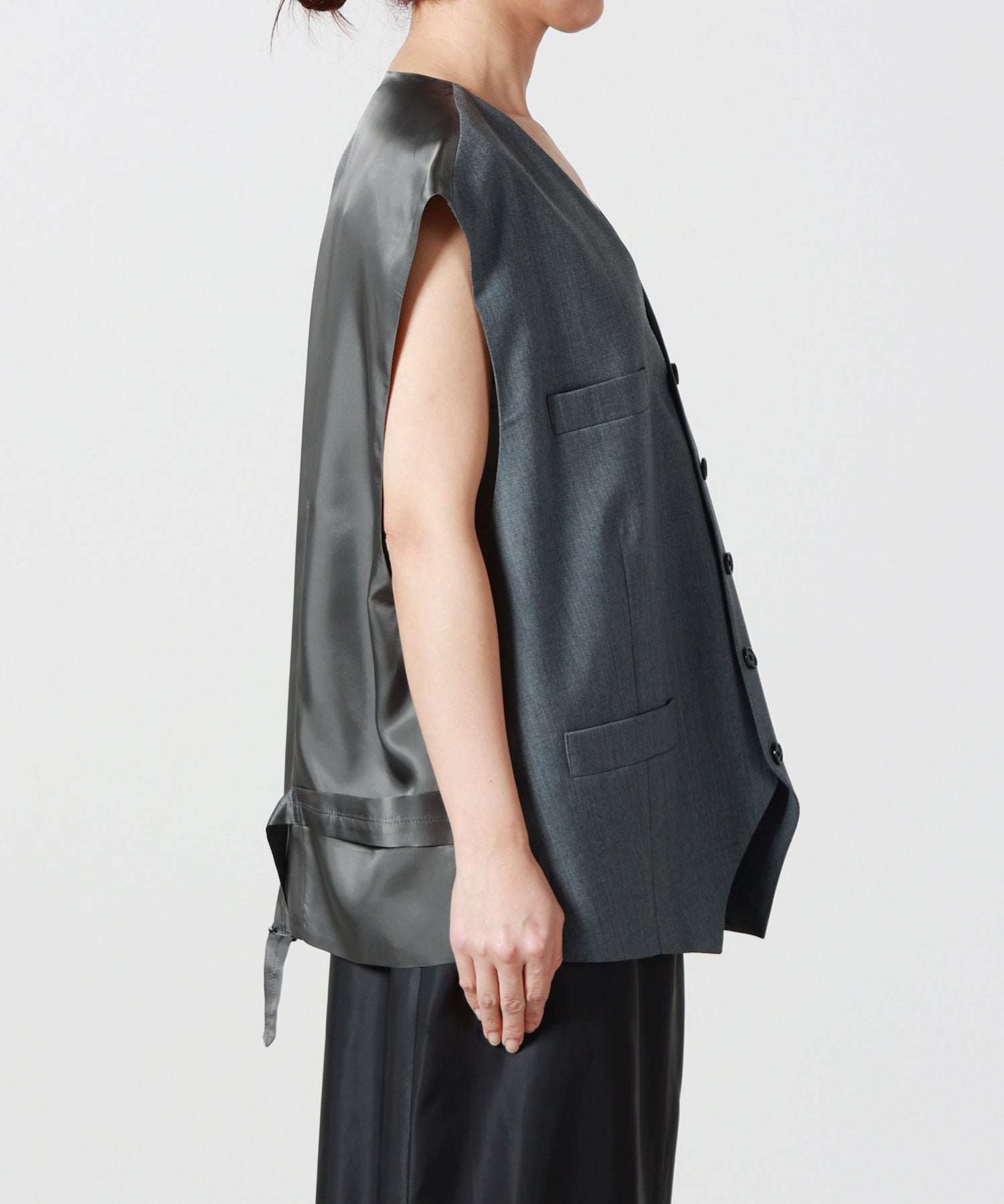 INSCRIRE(アンスクリア)】 WOOL OVER SIZE GILET｜PARIGOT ONLINE