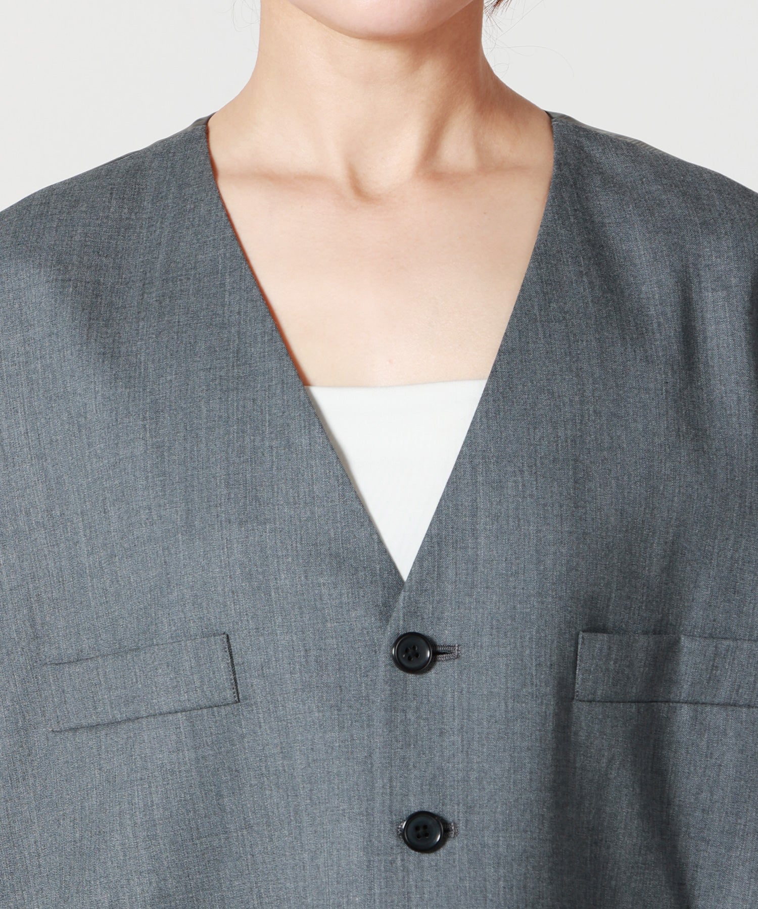 INSCRIRE(アンスクリア)】 WOOL OVER SIZE GILET｜PARIGOT ONLINE