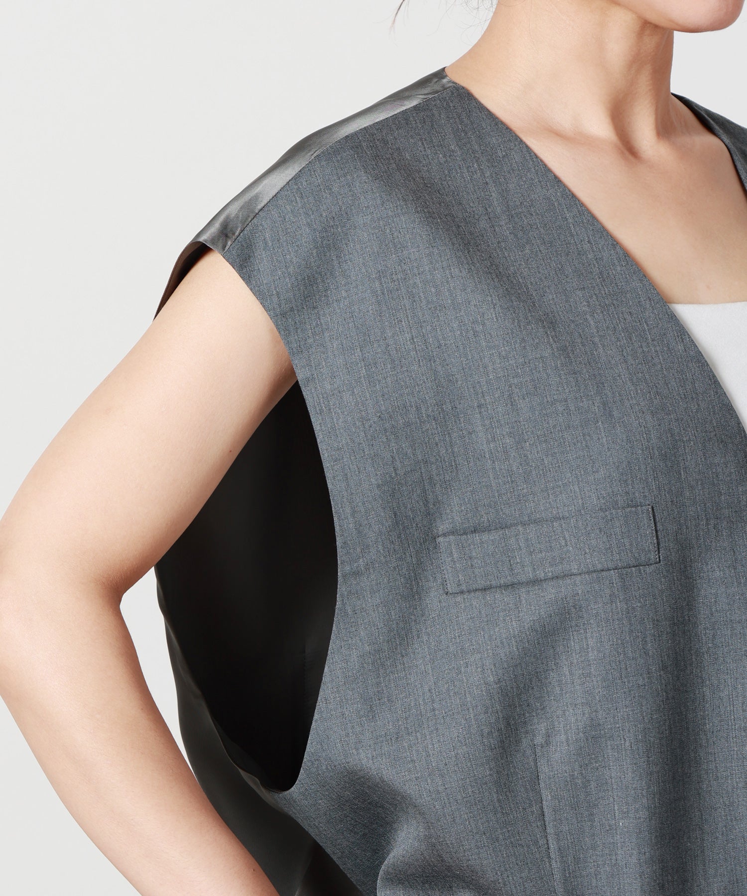 INSCRIRE(アンスクリア)】 WOOL OVER SIZE GILET｜PARIGOT ONLINE