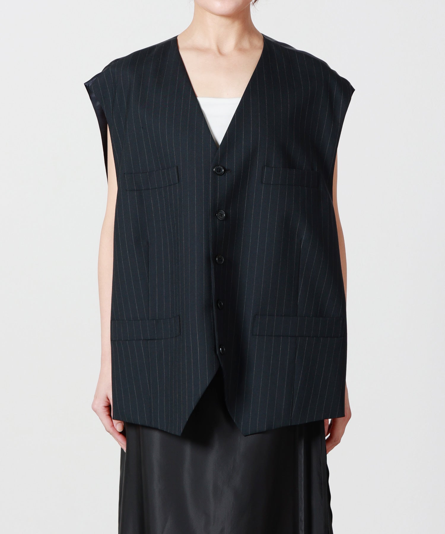 INSCRIRE(アンスクリア)】 WOOL OVER SIZE GILET｜PARIGOT ONLINE