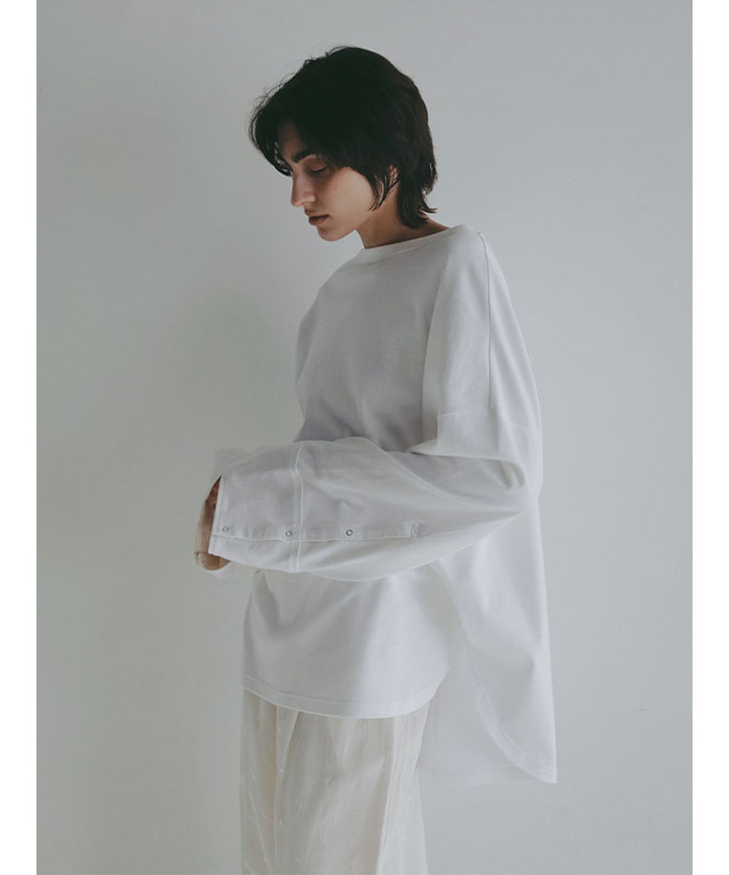 ETRE TOKYO(エトレトウキョウ)】 ボートネックカフスロンTee｜PARIGOT
