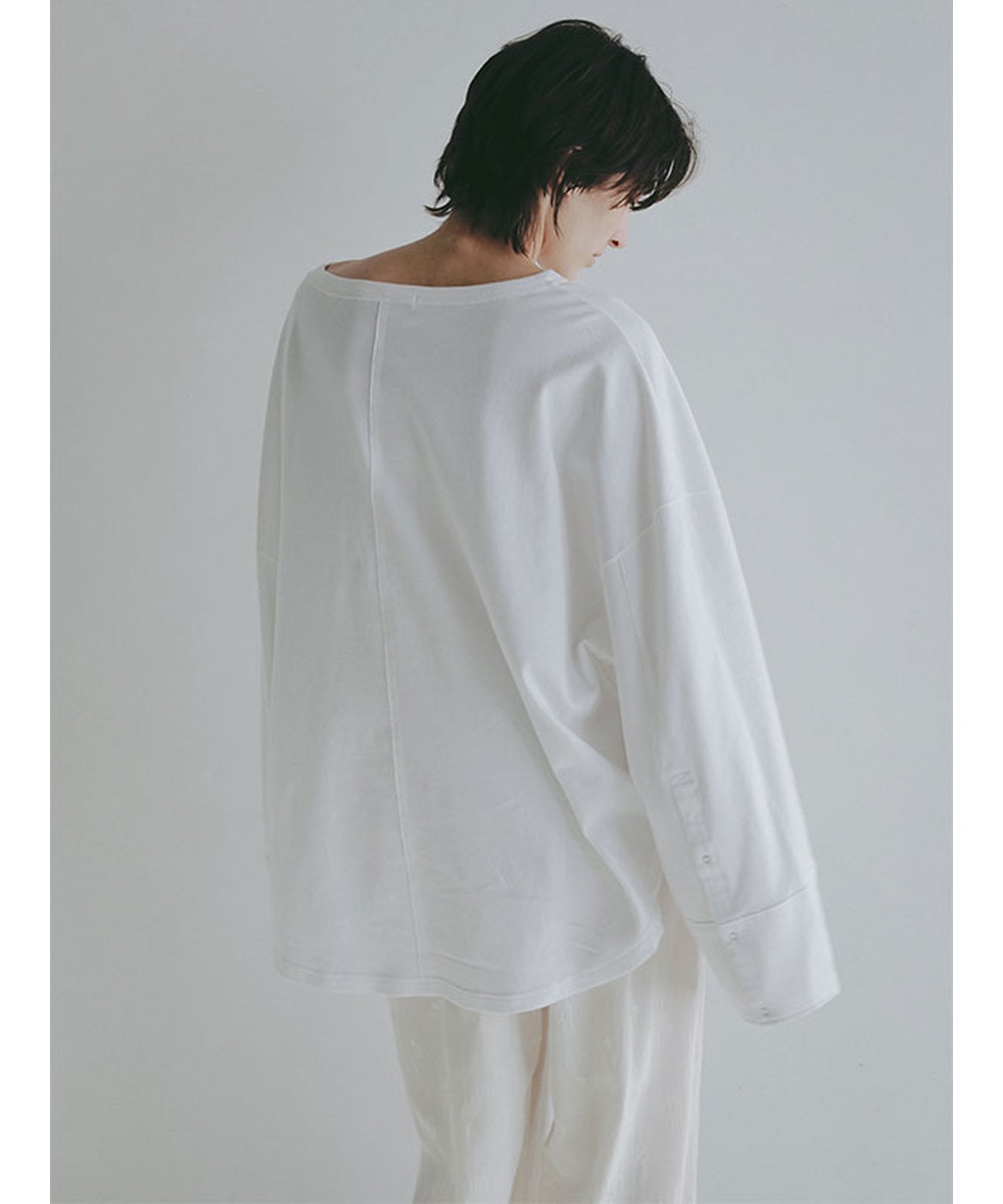 ETRE TOKYO(エトレトウキョウ)】 ボートネックカフスロンTee｜PARIGOT