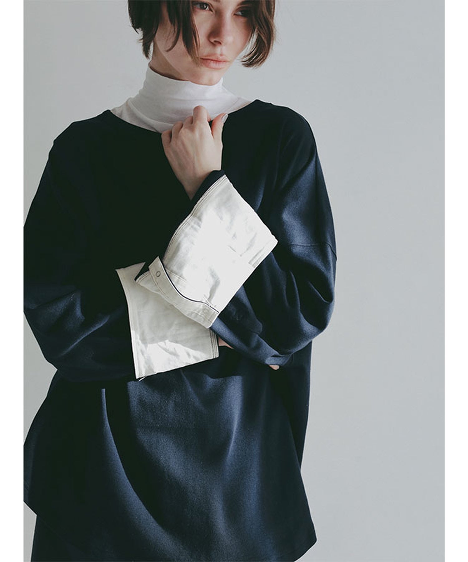 ETRE TOKYO(エトレトウキョウ)】 ボートネックカフスロンTee｜PARIGOT