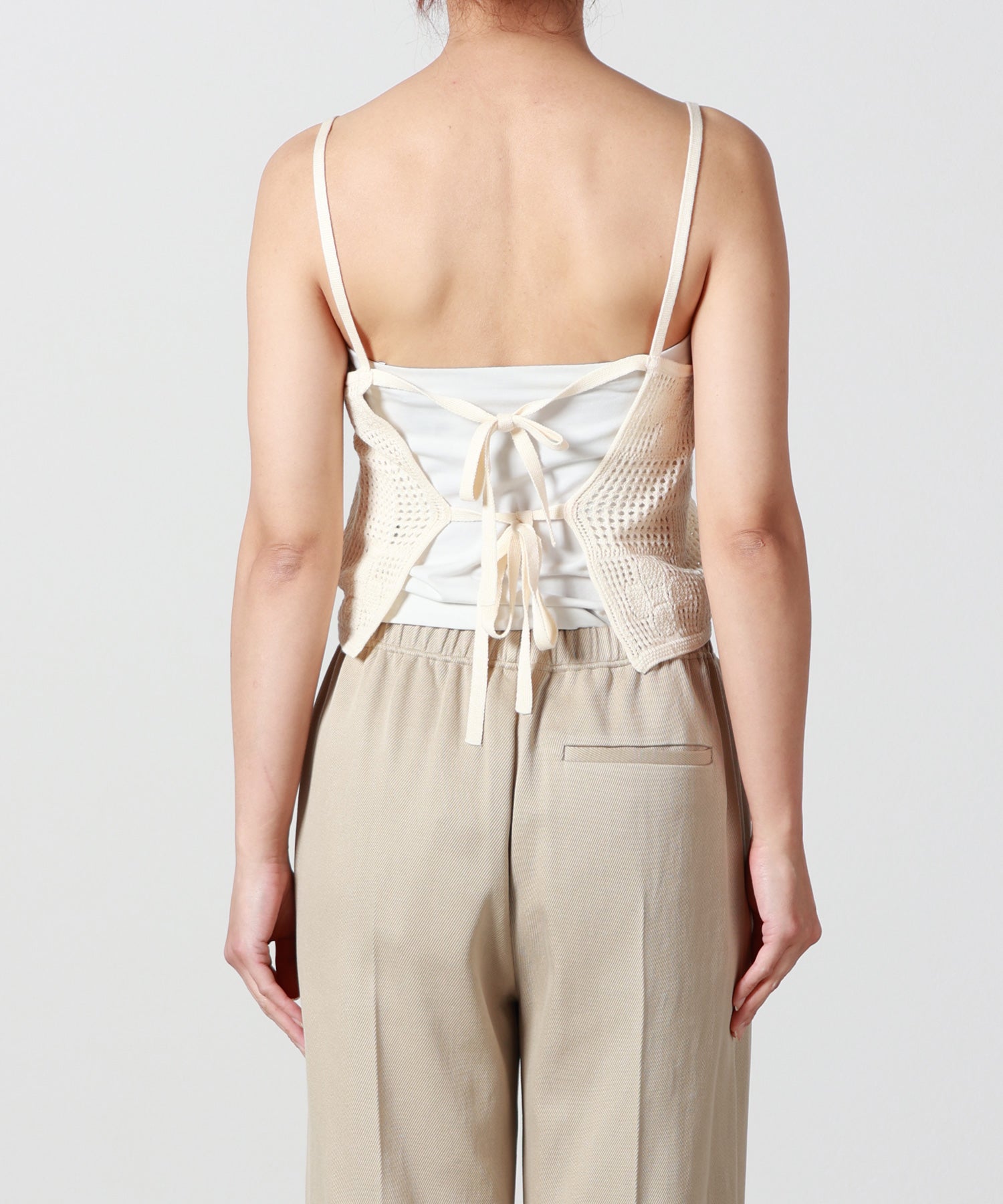 PHEENY(フィーニー)】 Cotton Lace Stitch Camisole｜PARIGOT ONLINE