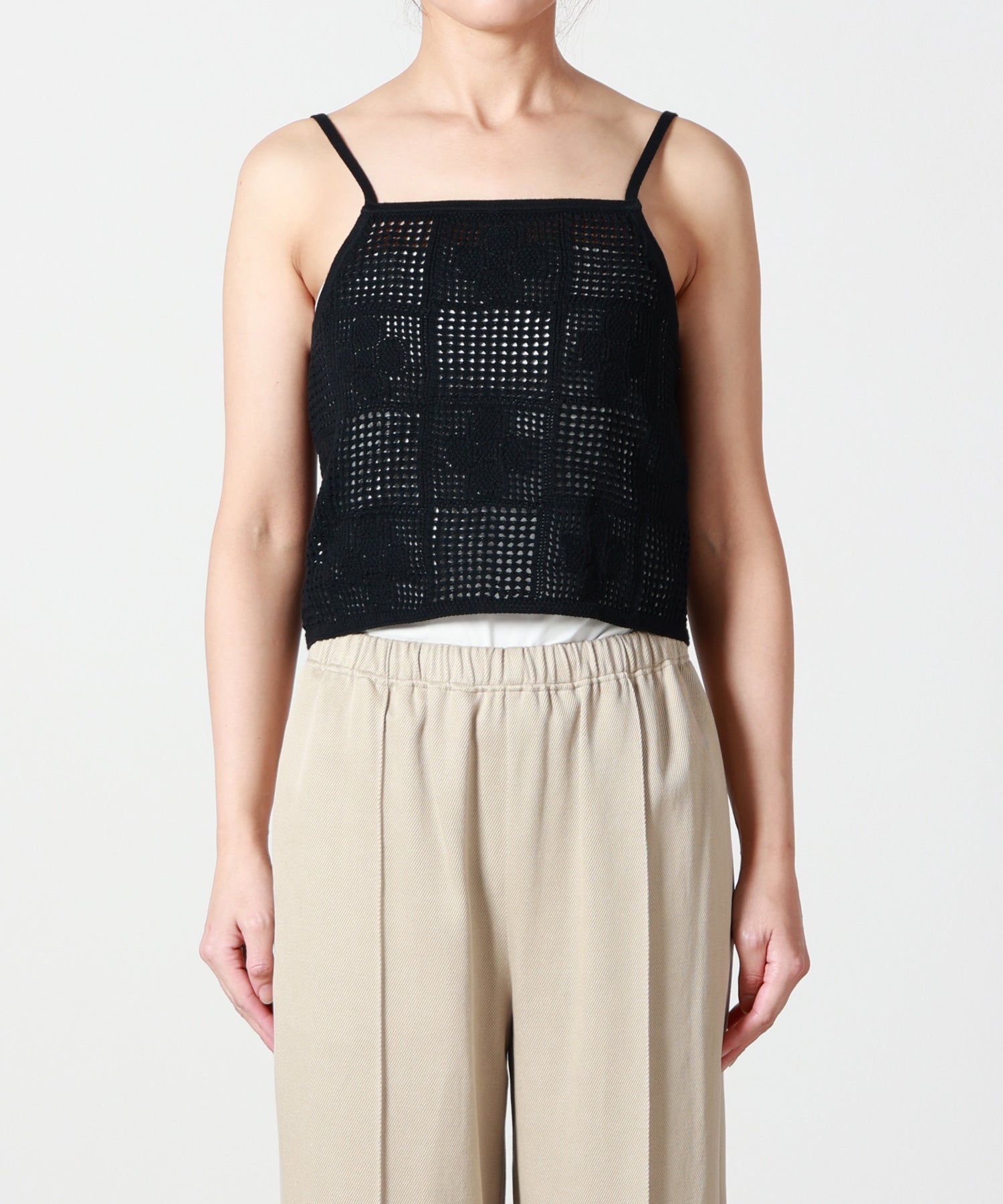 PHEENY(フィーニー)】 Cotton Lace Stitch Camisole｜PARIGOT ONLINE