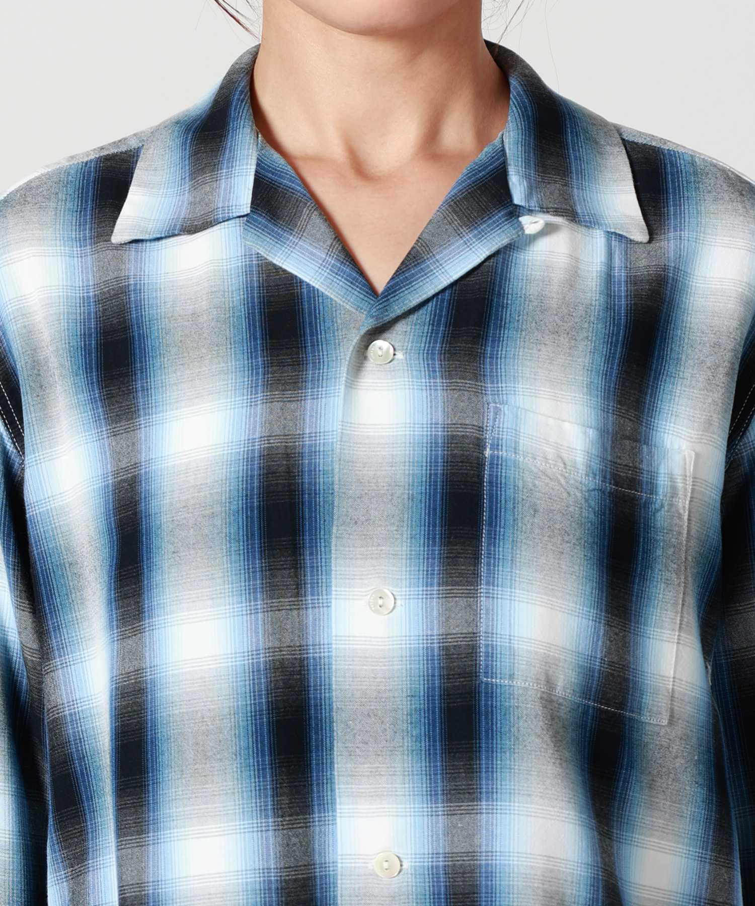 PHEENYチェックシャツ PHEENY(フィーニー) Nep Yarn Check Utility Shirt