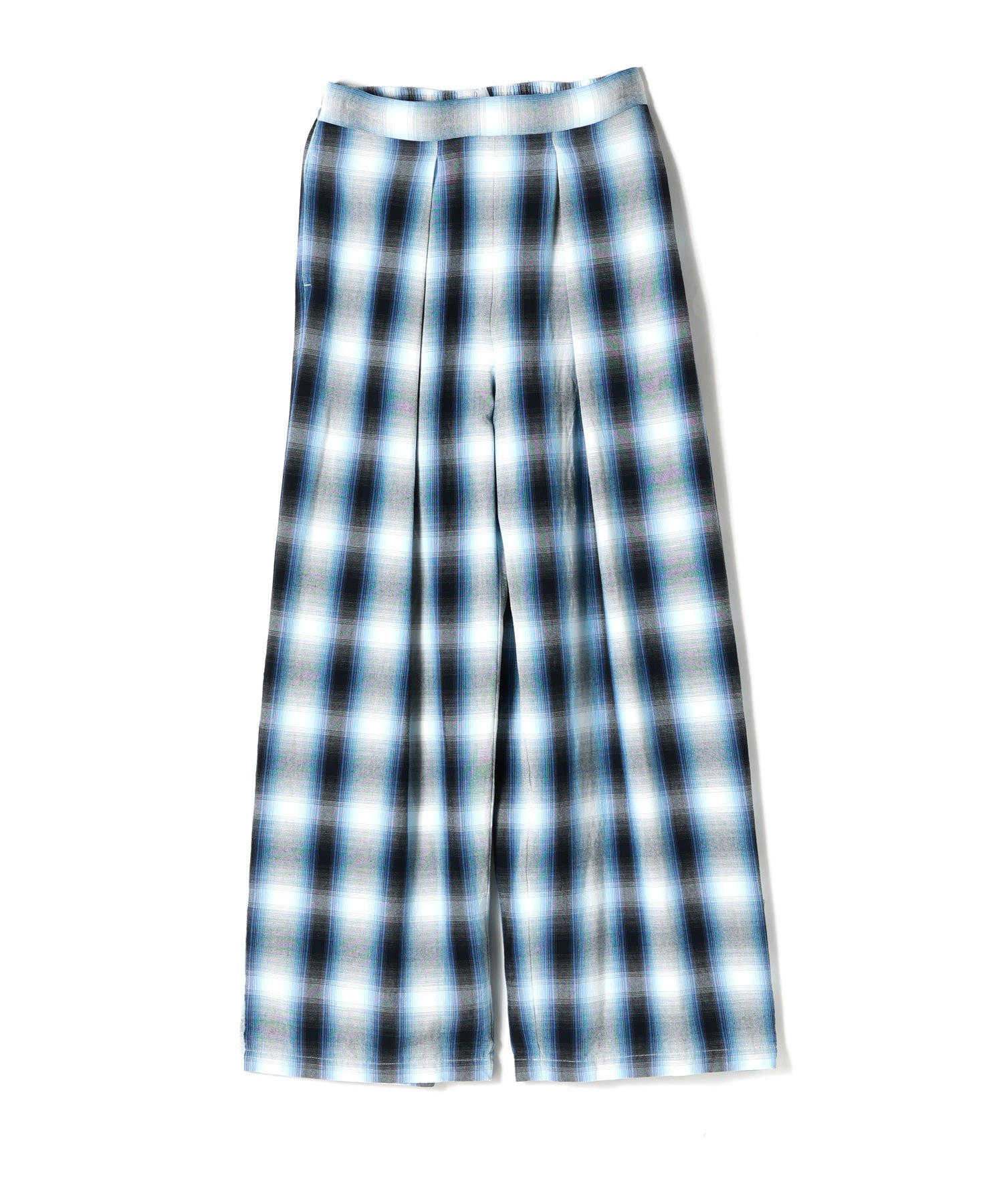 PHEENY(フィーニー)】 Rayon Ombre Check Gathered Pants｜PARIGOT