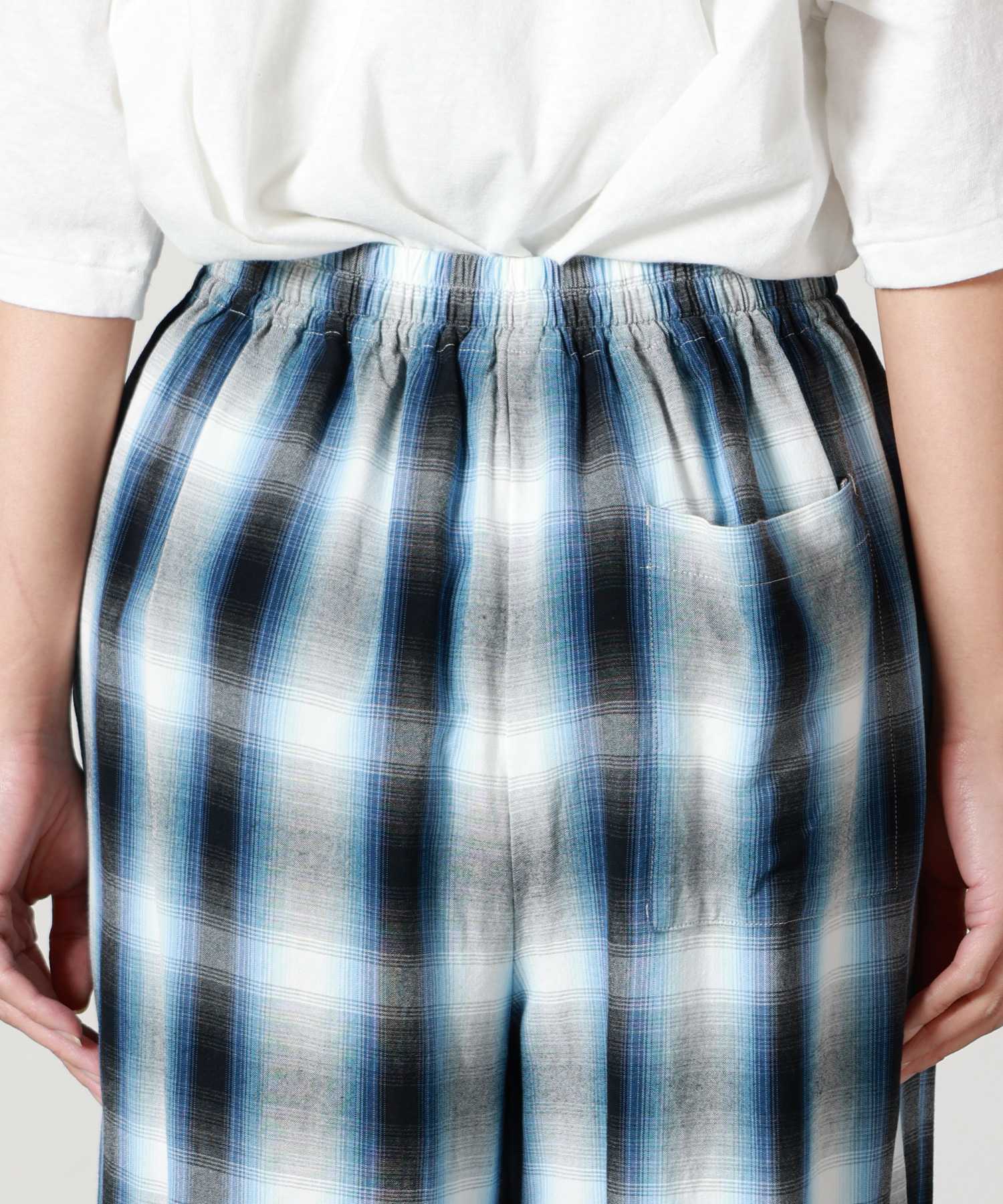 PHEENY(フィーニー)】 Rayon Ombre Check Gathered Pants｜PARIGOT