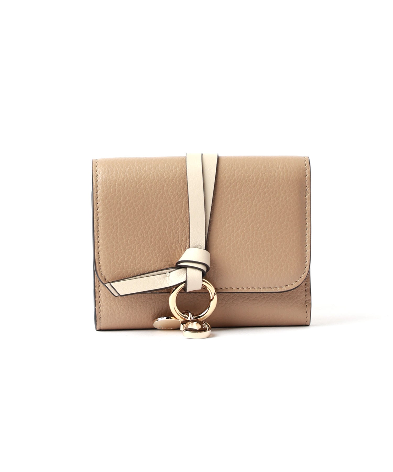 Chloe(クロエ)】 グレインレザー製ALPHABETスモールトリフォールド