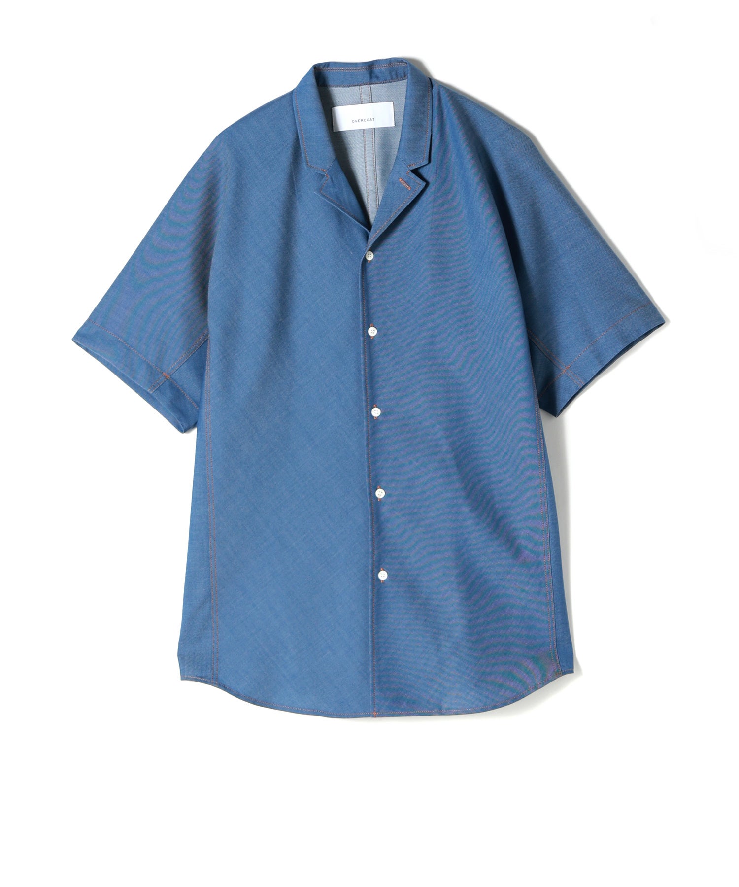 OVERCOAT(オーバーコート)】 SHORT SLEEVE SHIRT JACKET IN BLUE DENIM OVERCOAT(オーバーコート)】 SHORT SLEEVE SHIRT JACKET IN BLUE DENIM
