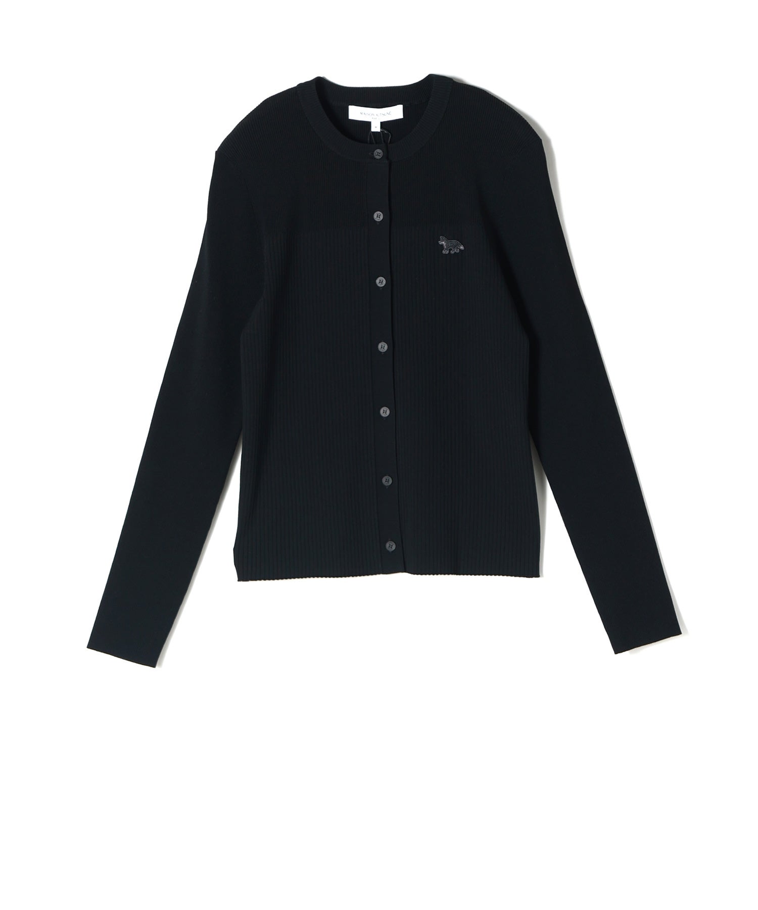 【未使用に近い】メゾンキツネ　リブカーディガン MAISON KITSUNE（メゾン キツネ） カーディガン BABY FOX PATCH