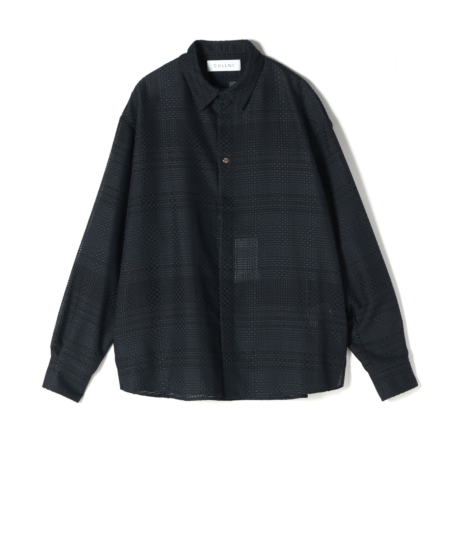 CULLNI(クルニ)】 Double Cloth Chin Tab Long Sleeve Shirt｜PARIGOT