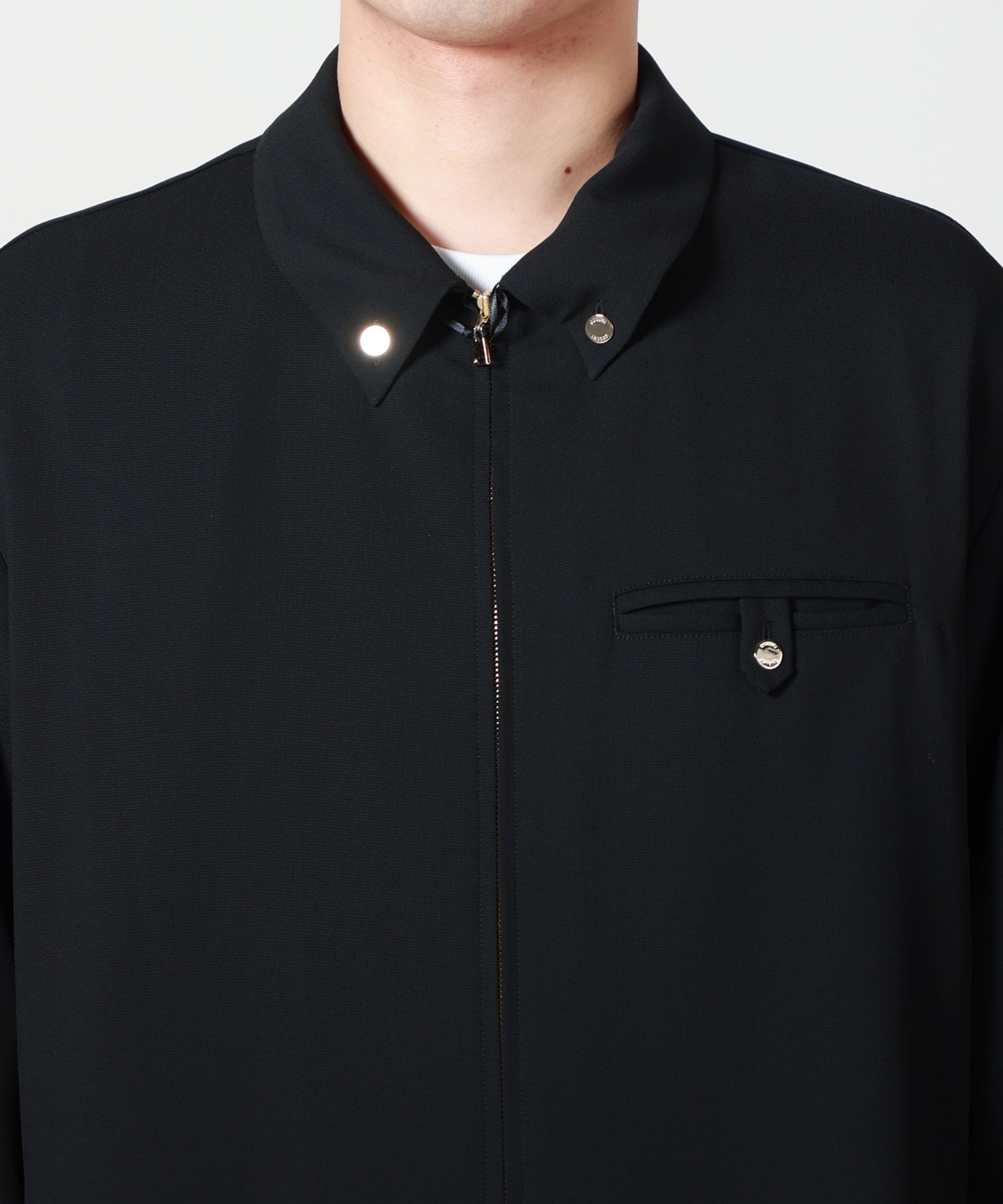CULLNI(クルニ)】 Dry Stretch Cloth Button-Tab Pocket Zip Up Shirt