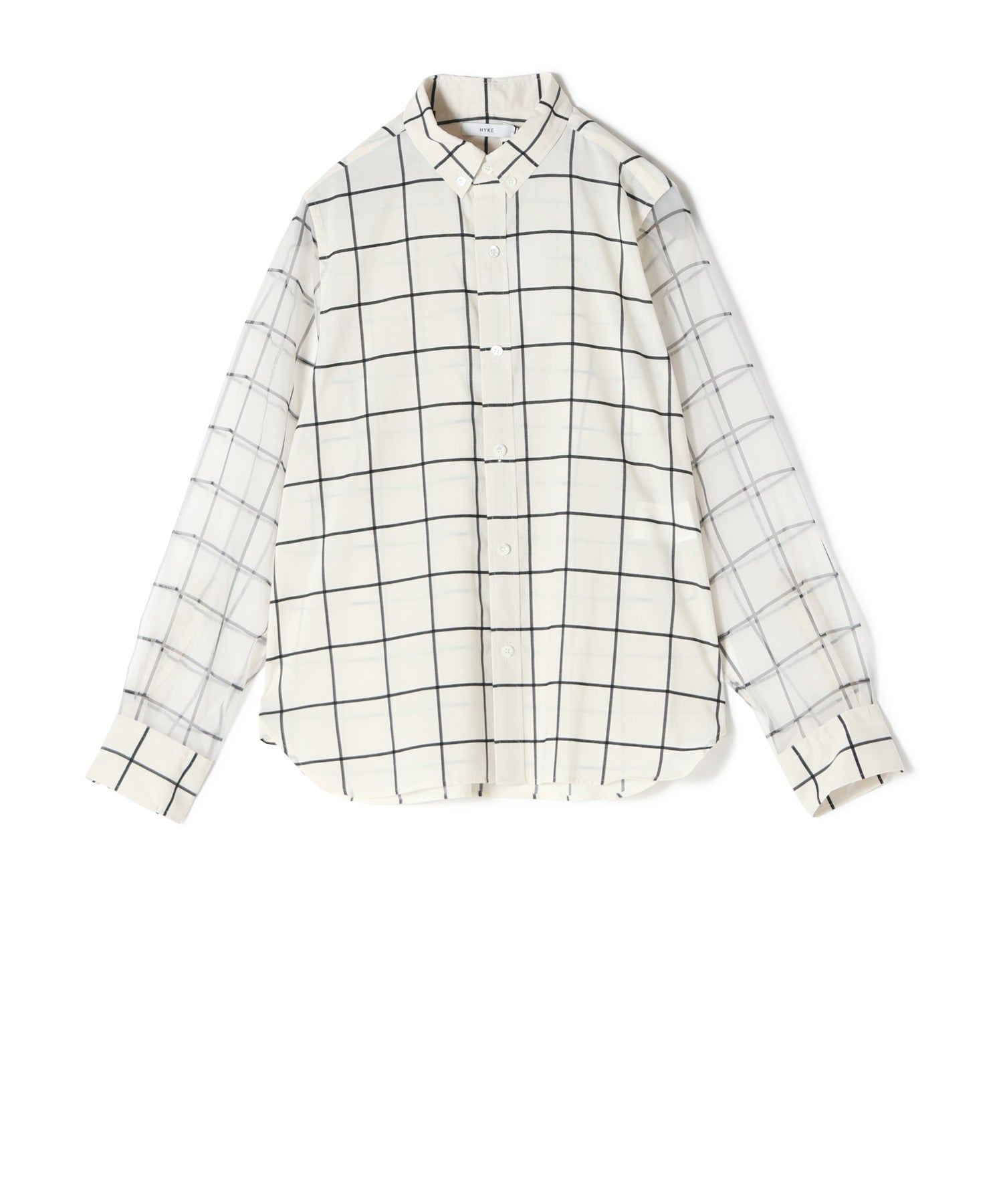 HYKE(ハイク)】 SHEER SLEEVE WINDOWPANE BLOUSE｜PARIGOT ONLINE