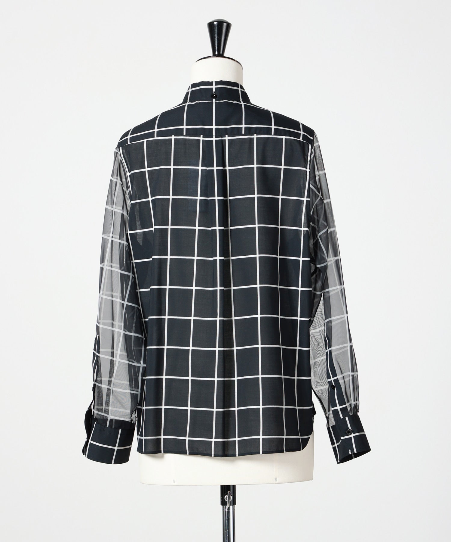 HYKE(ハイク)】 SHEER SLEEVE WINDOWPANE BLOUSE｜PARIGOT ONLINE