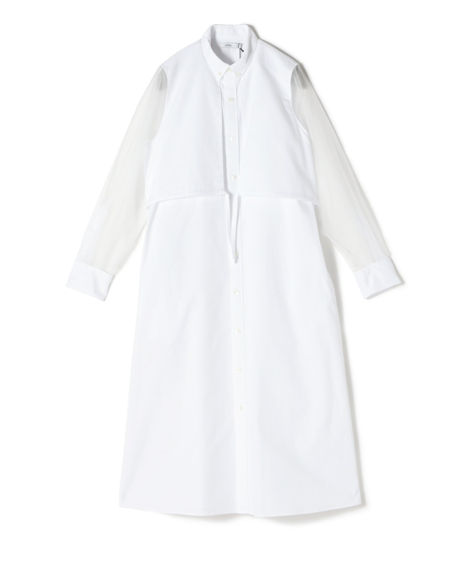 HYKE(ハイク)】 OXFORD SHEER SLEEVE DRESS｜PARIGOT ONLINE（パリゴ