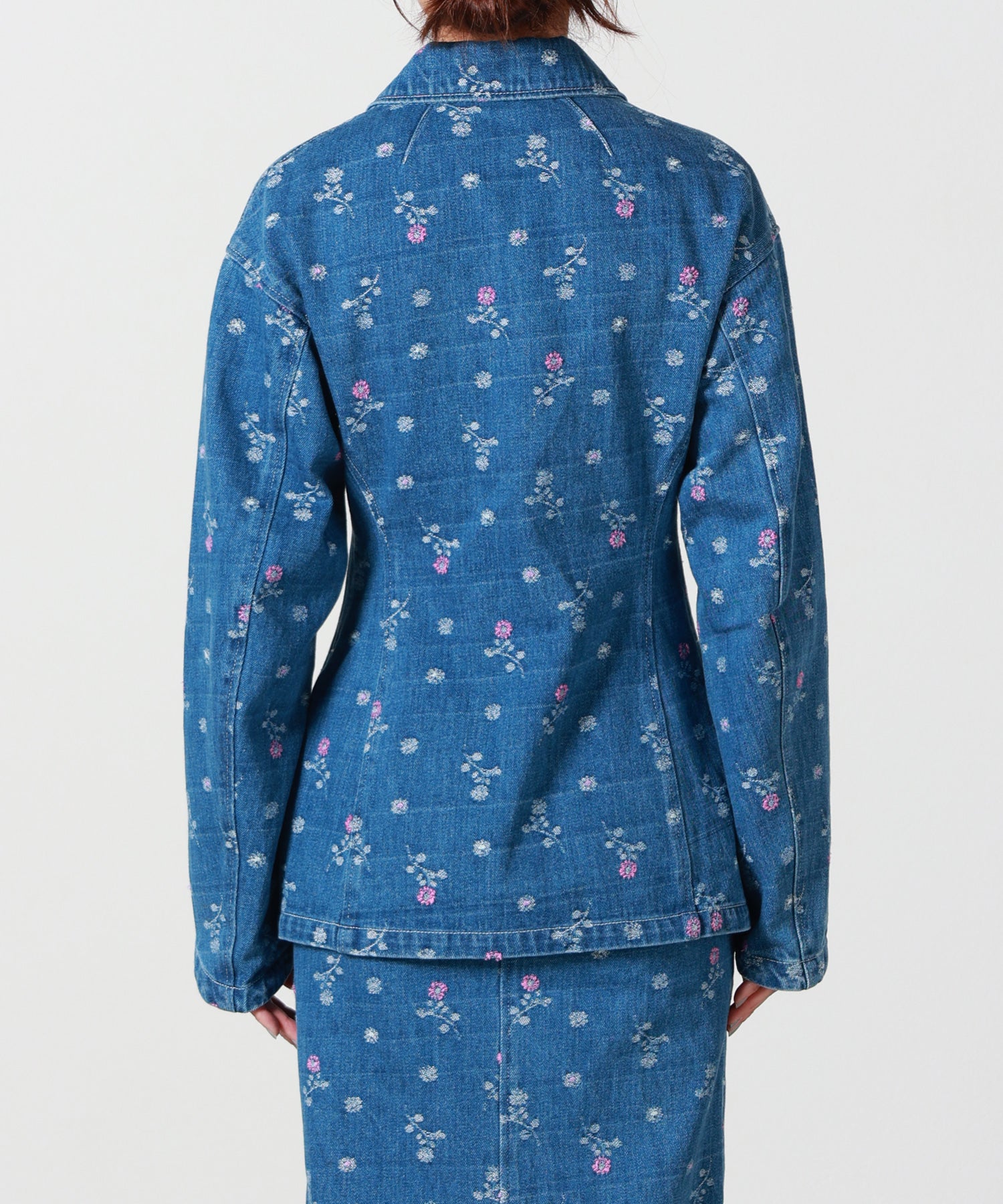 Mame Kurogouchi(マメ クロゴウチ)】 Floral Jacquard Denim Jacket