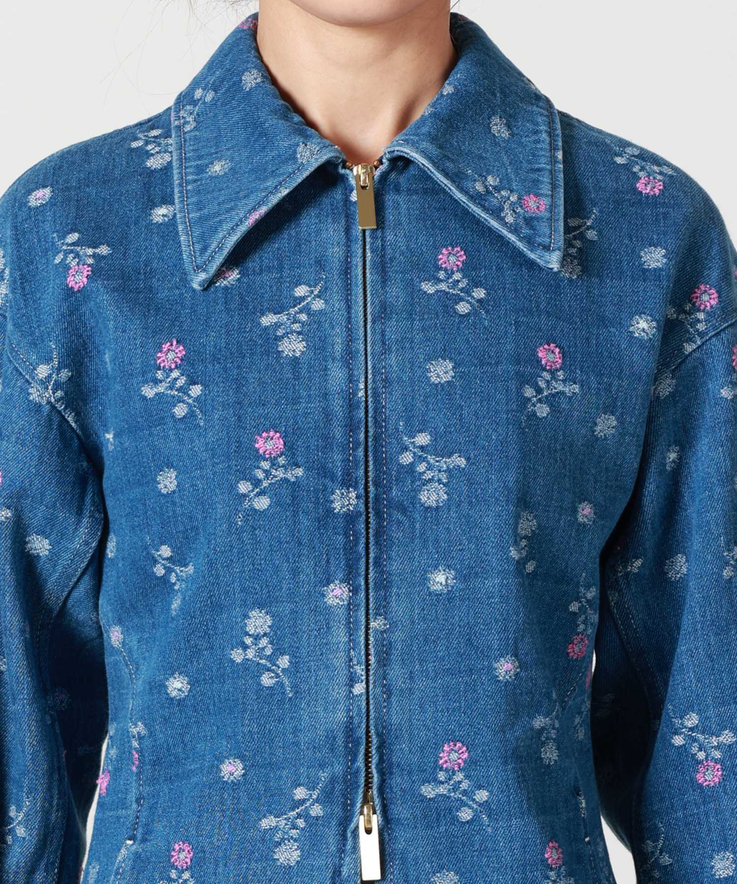 Mame Kurogouchi(マメ クロゴウチ)】 Floral Jacquard Denim Jacket