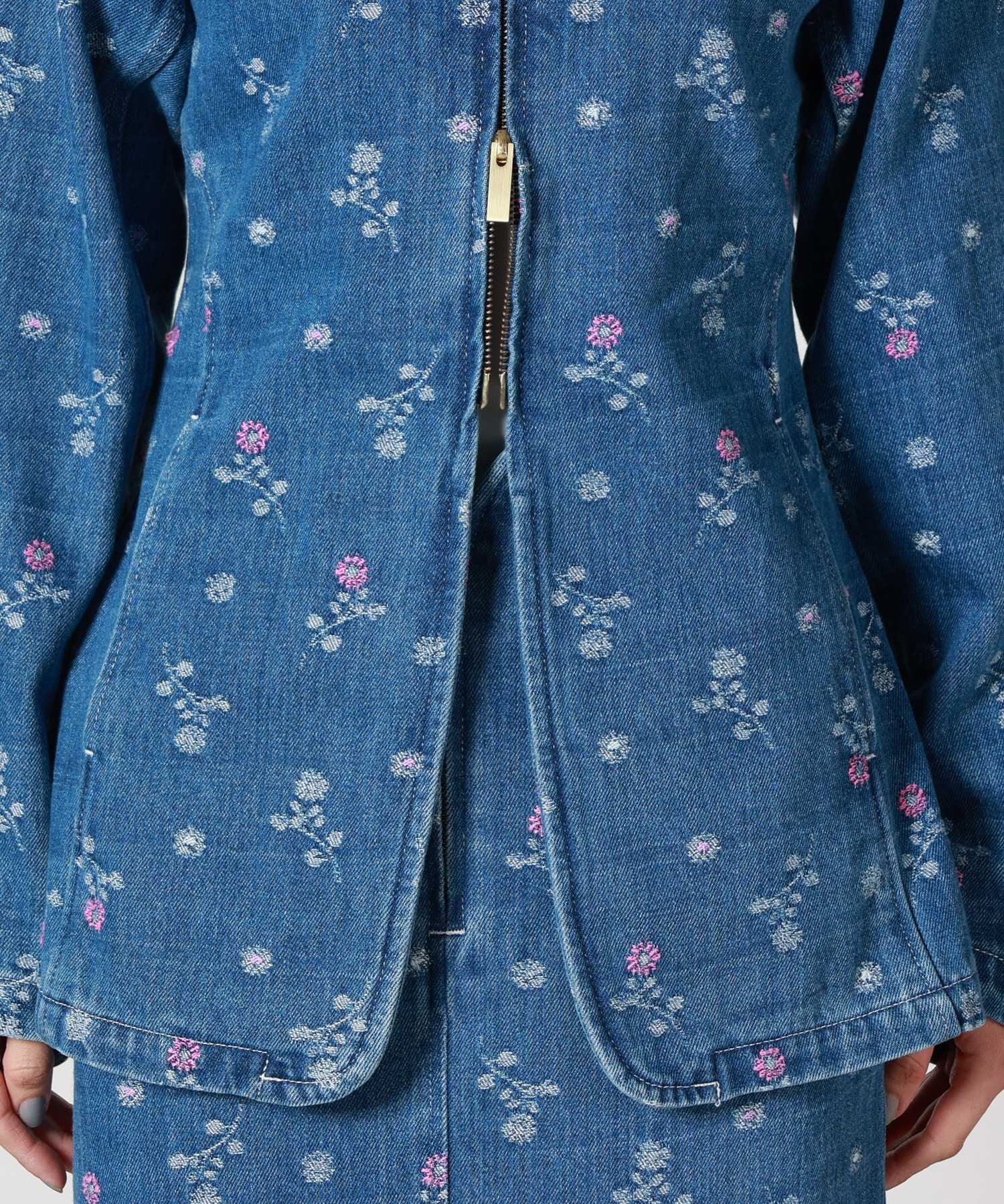 Mame Kurogouchi(マメ クロゴウチ)】 Floral Jacquard Denim Jacket