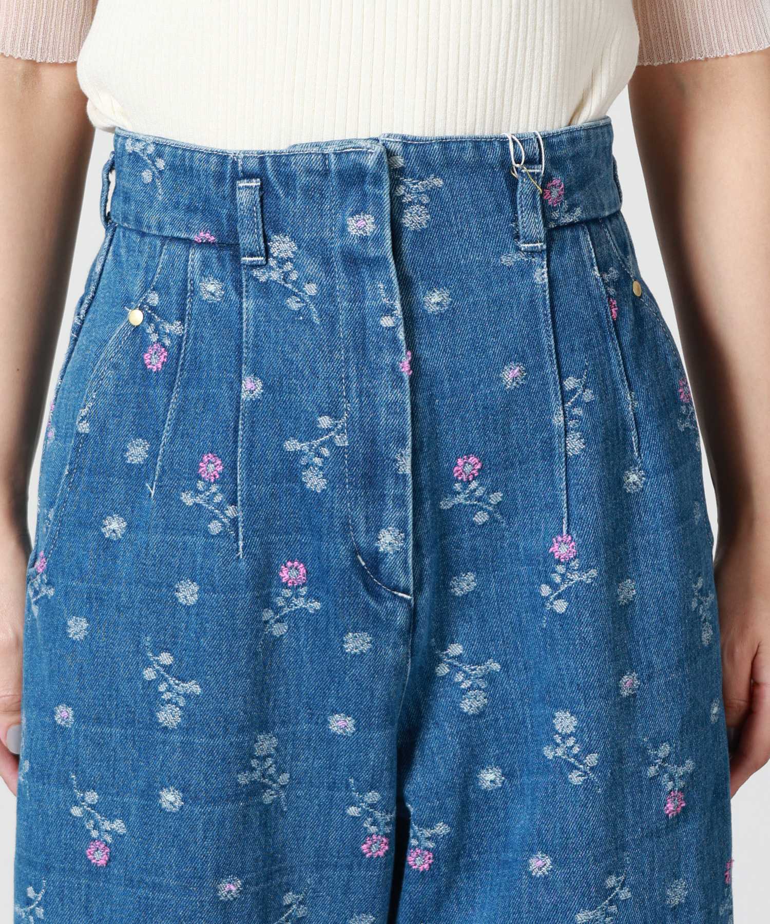 Mame Kurogouchi(マメ クロゴウチ)】 Floral Jacquard High Waisted