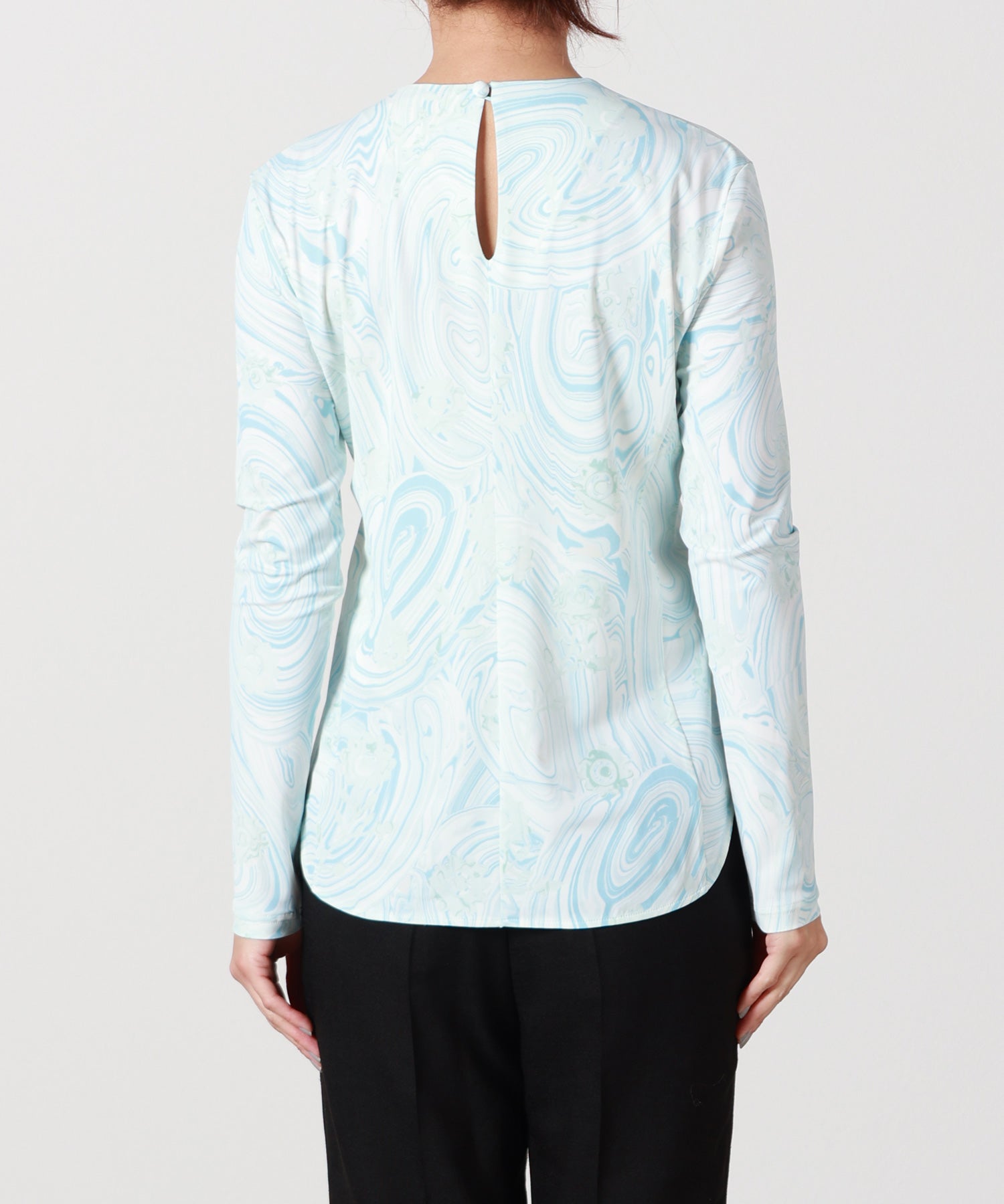 Mame Kurogouchi(マメ クロゴウチ)】 Marble Print Jersey Long Sleeve