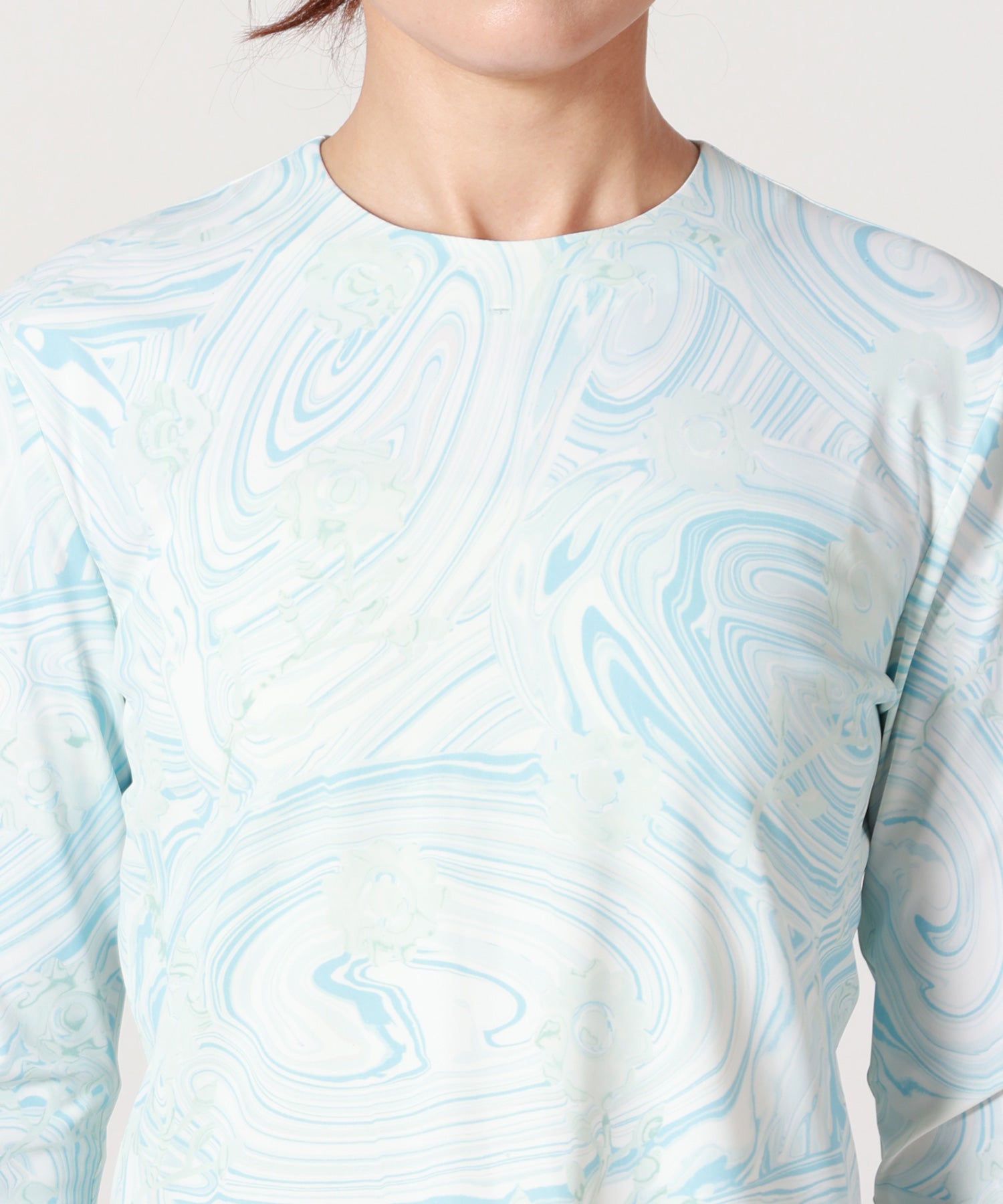 Mame Kurogouchi(マメ クロゴウチ)】 Marble Print Jersey Long Sleeve