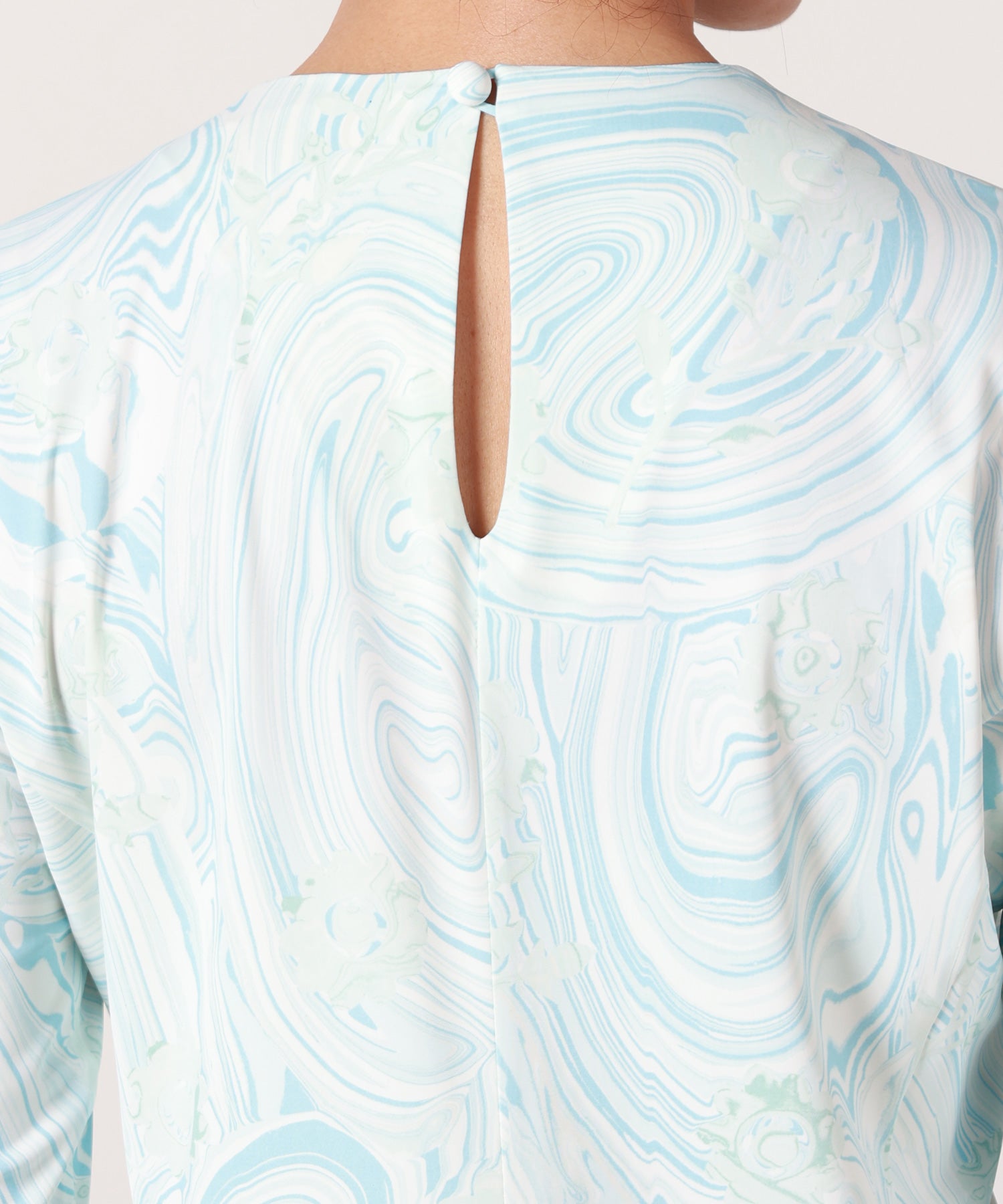Mame Kurogouchi(マメ クロゴウチ)】 Marble Print Jersey Long Sleeve