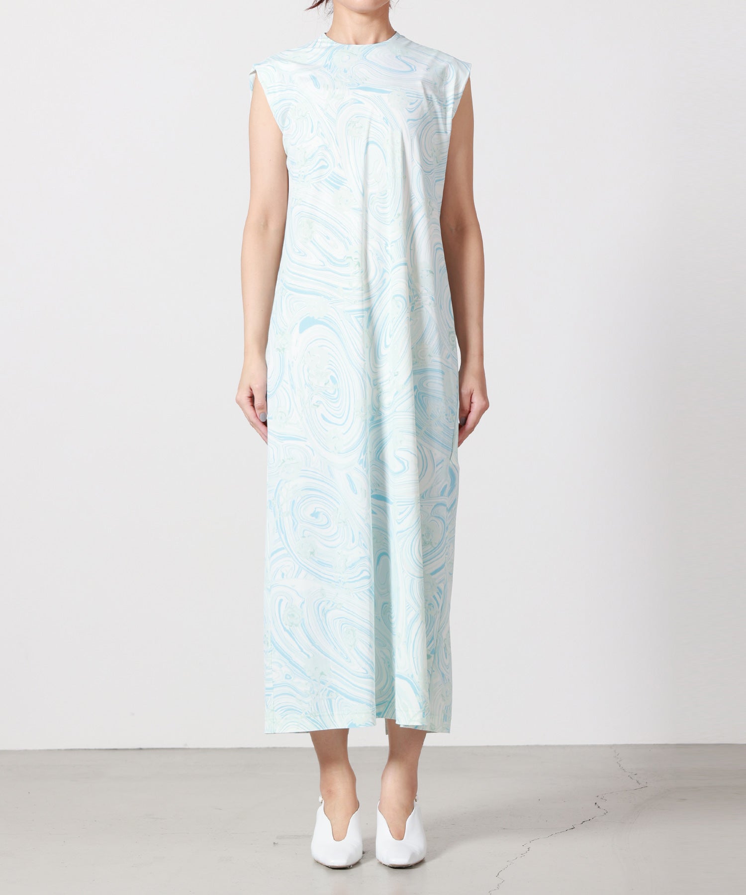 Mame Kurogouchi(マメ クロゴウチ)】 Marble Print Jersey Dress