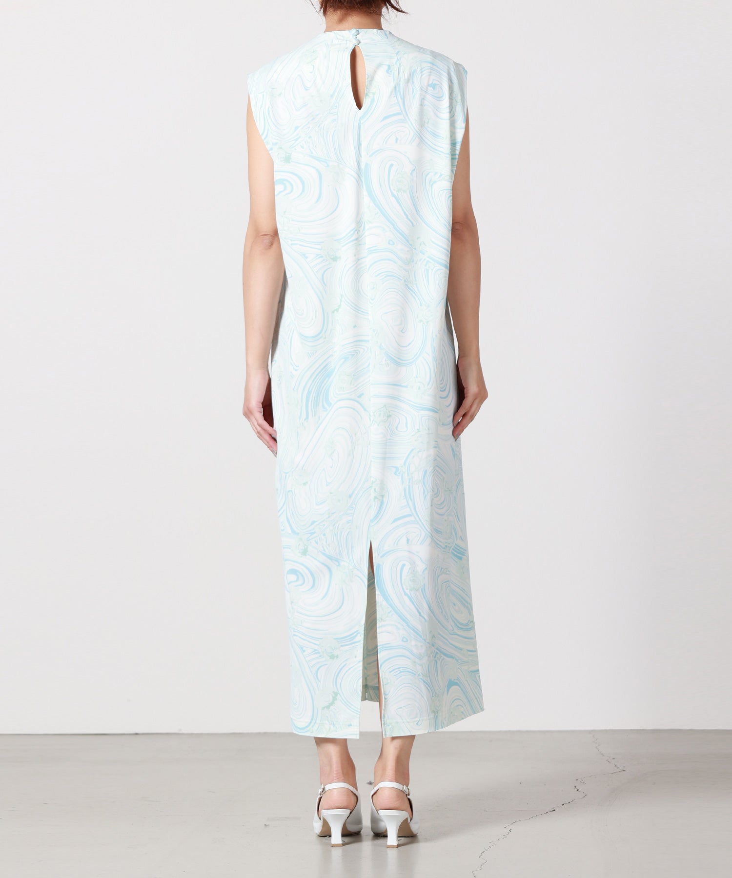 Mame Kurogouchi(マメ クロゴウチ)】 Marble Print Jersey Dress