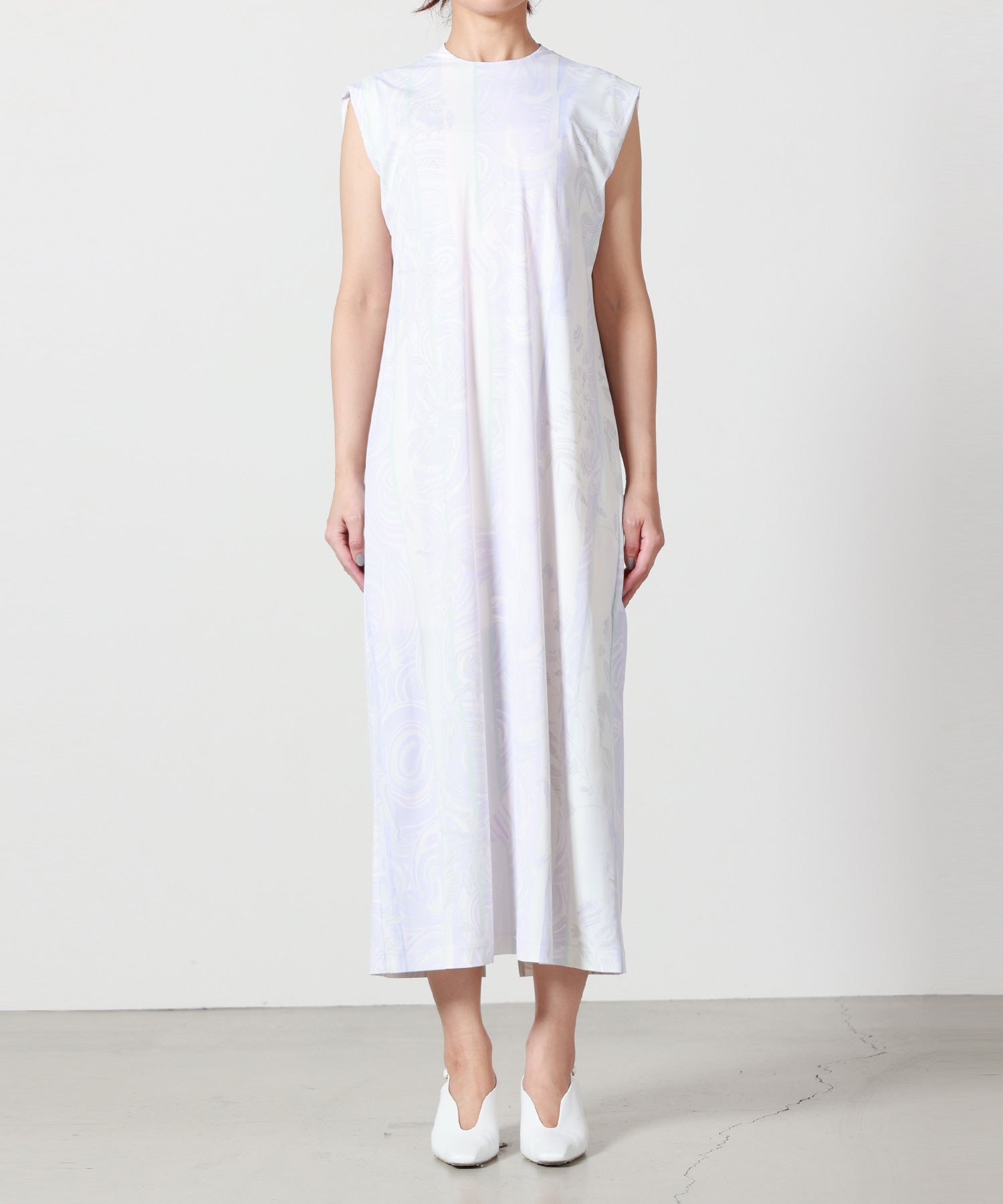 Mame Kurogouchi(マメ クロゴウチ)】 Marble Print Jersey Dress