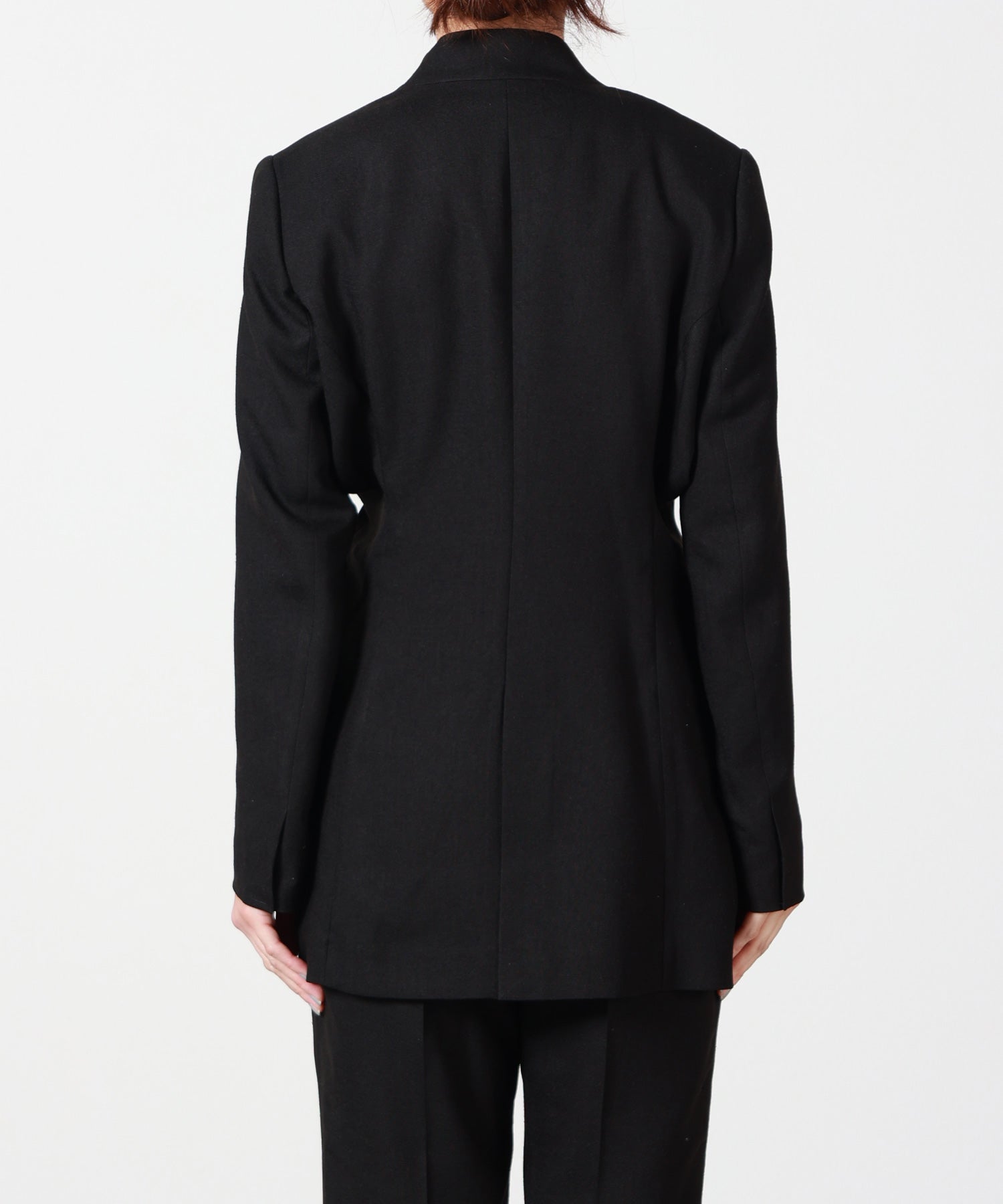 Mame Kurogouchi(マメ クロゴウチ)】 Triacetate Polyester Collarless