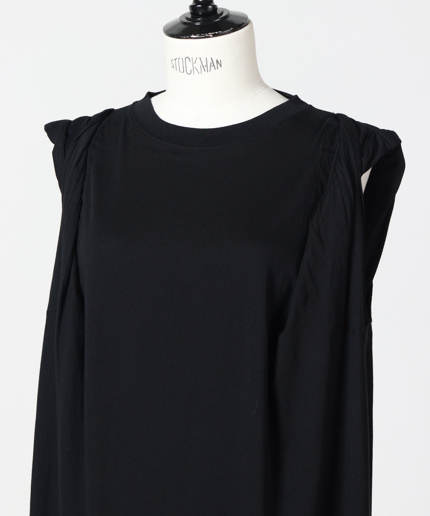 ドリスヴァンノッテン ノースリーブワンピース コットン ブラック M DRIES VAN NOTEN(ドリス ヴァン ノッテン)】 ノースリーブ ワンピース