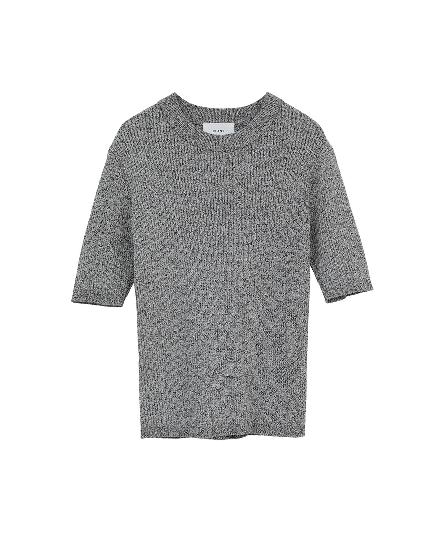CLANE(クラネ)】 H/N HALF SLEEVE RIB KNIT TOPS｜PARIGOT ONLINE