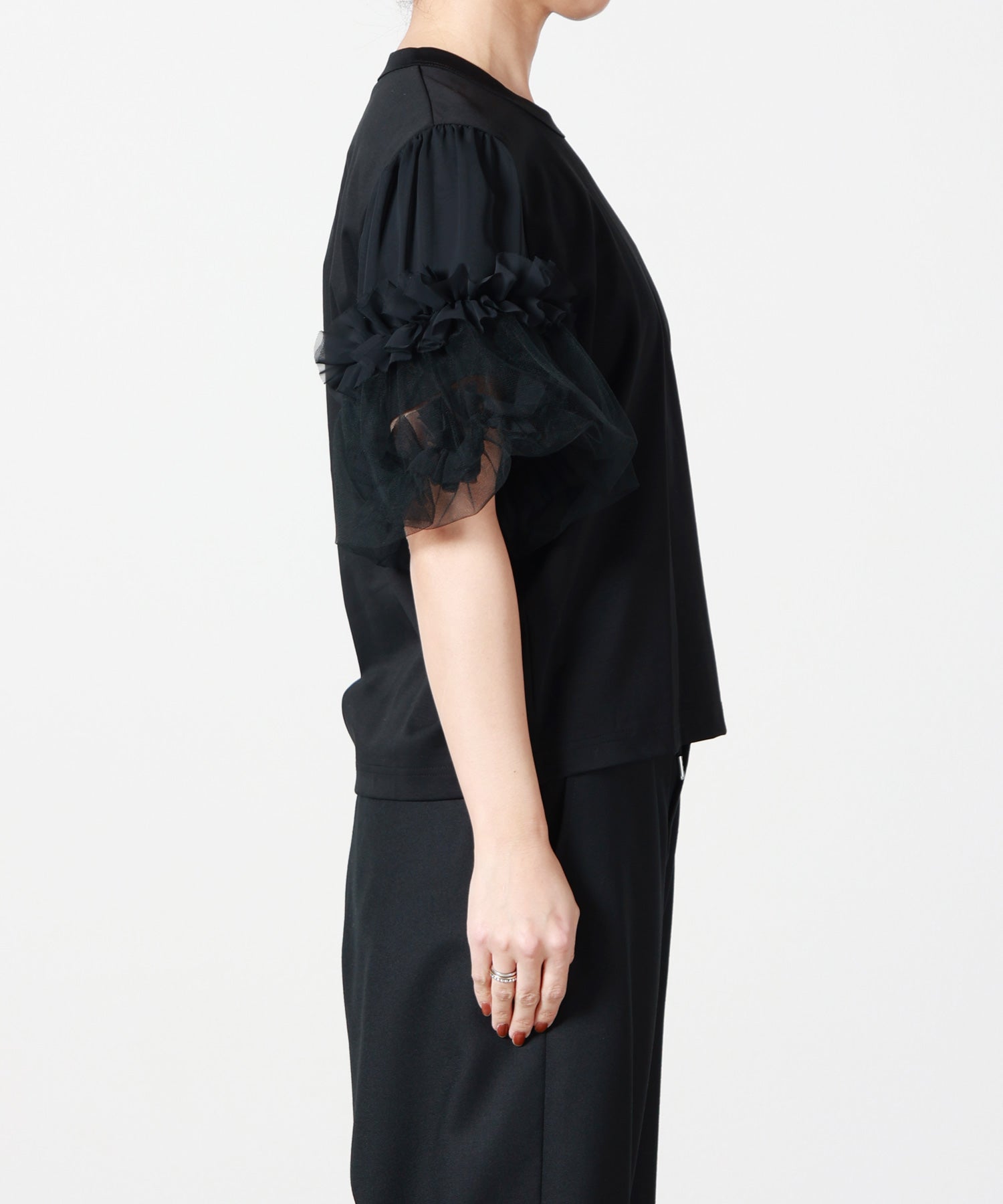 noir kei ninomiya(ノワール ケイニノミヤ)】 綿ポンチ×エステルジョー