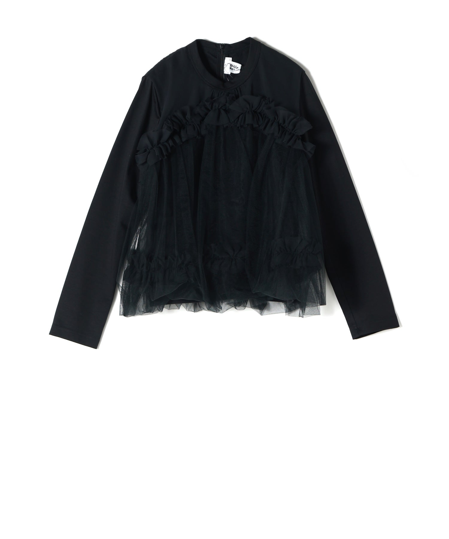 noir kei ninomiya(ノワール ケイニノミヤ)】 ラッフルトリムTシャツ