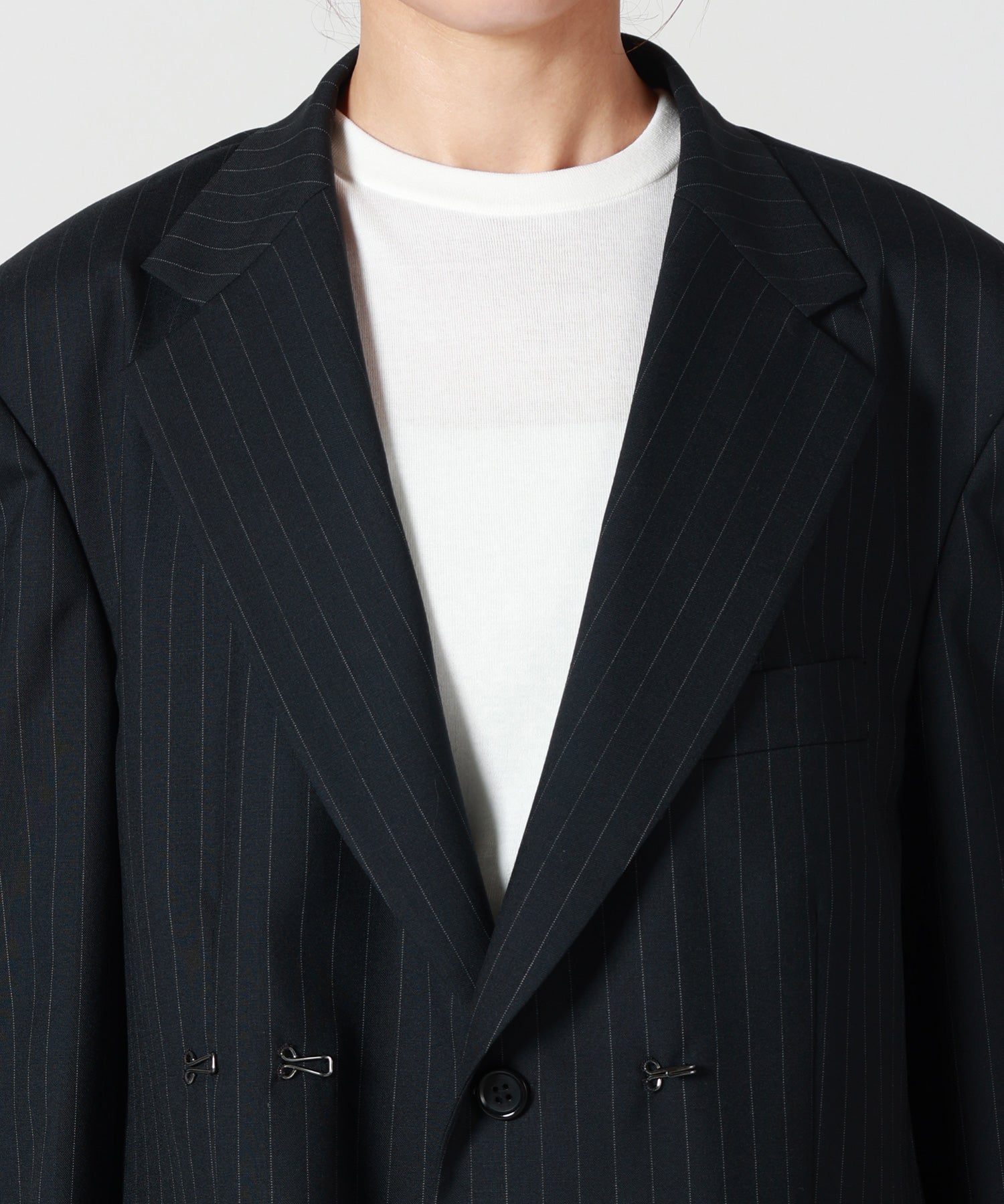 INSCRIRE(アンスクリア)】 WOOL 2-WAY OVER SIZE JACKET｜PARIGOT