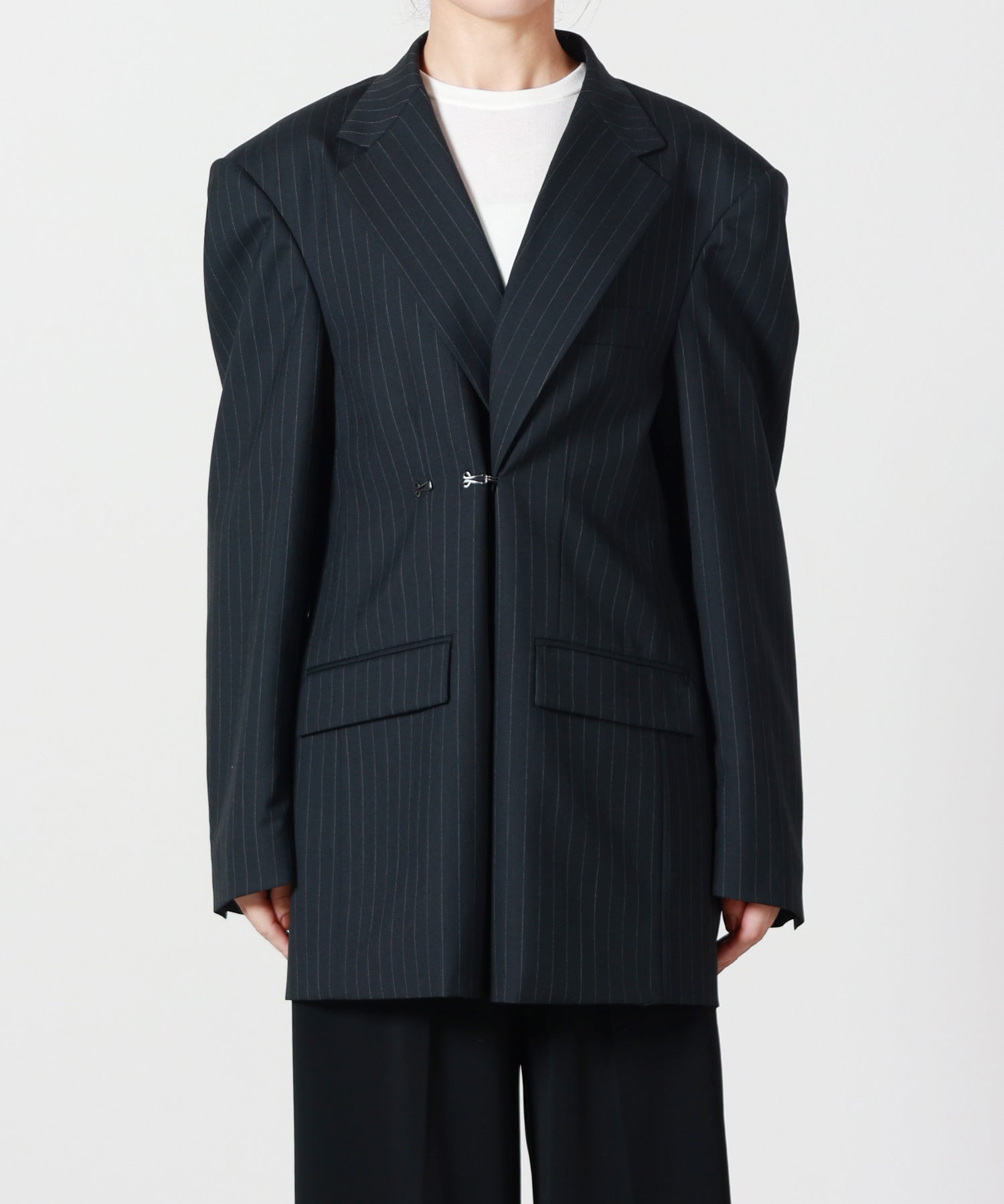 INSCRIRE(アンスクリア)】 WOOL 2-WAY OVER SIZE JACKET｜PARIGOT
