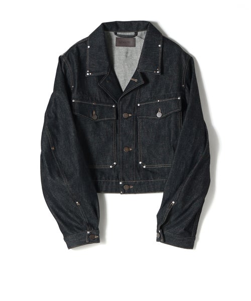 LEMAIRE CROPPED BLOUSON WITH STUDS