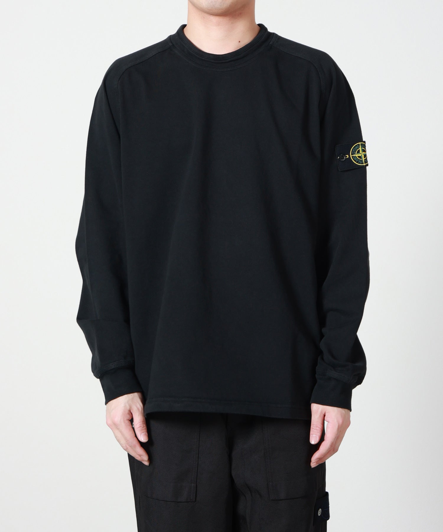 STONE ISLAND(ストーンアイランド)】 Cotton sweatshirt double collar