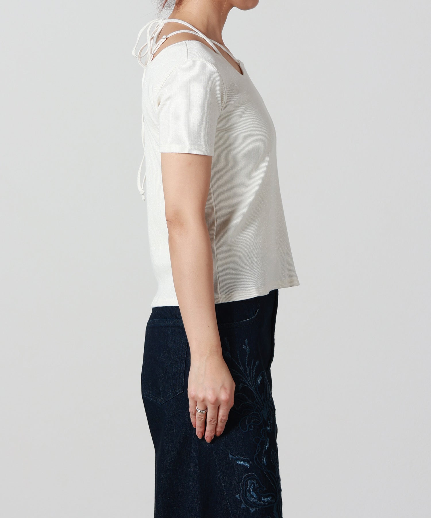 MURRAL(ミューラル)】 Glitter ivy halfsleeve tops｜PARIGOT ONLINE